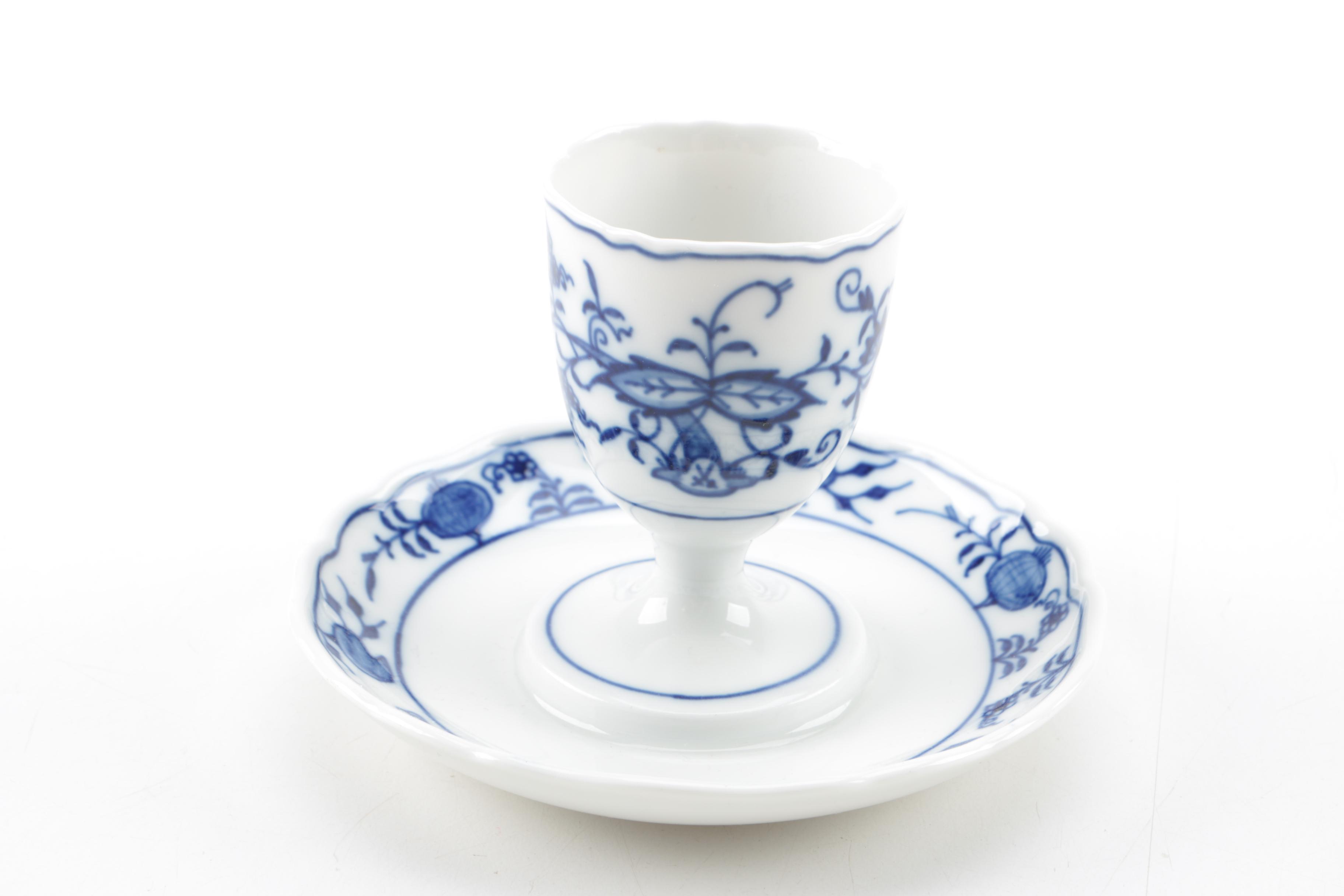 Blue Onion Style Tableware Featuring Meissen and Ernst Teichert