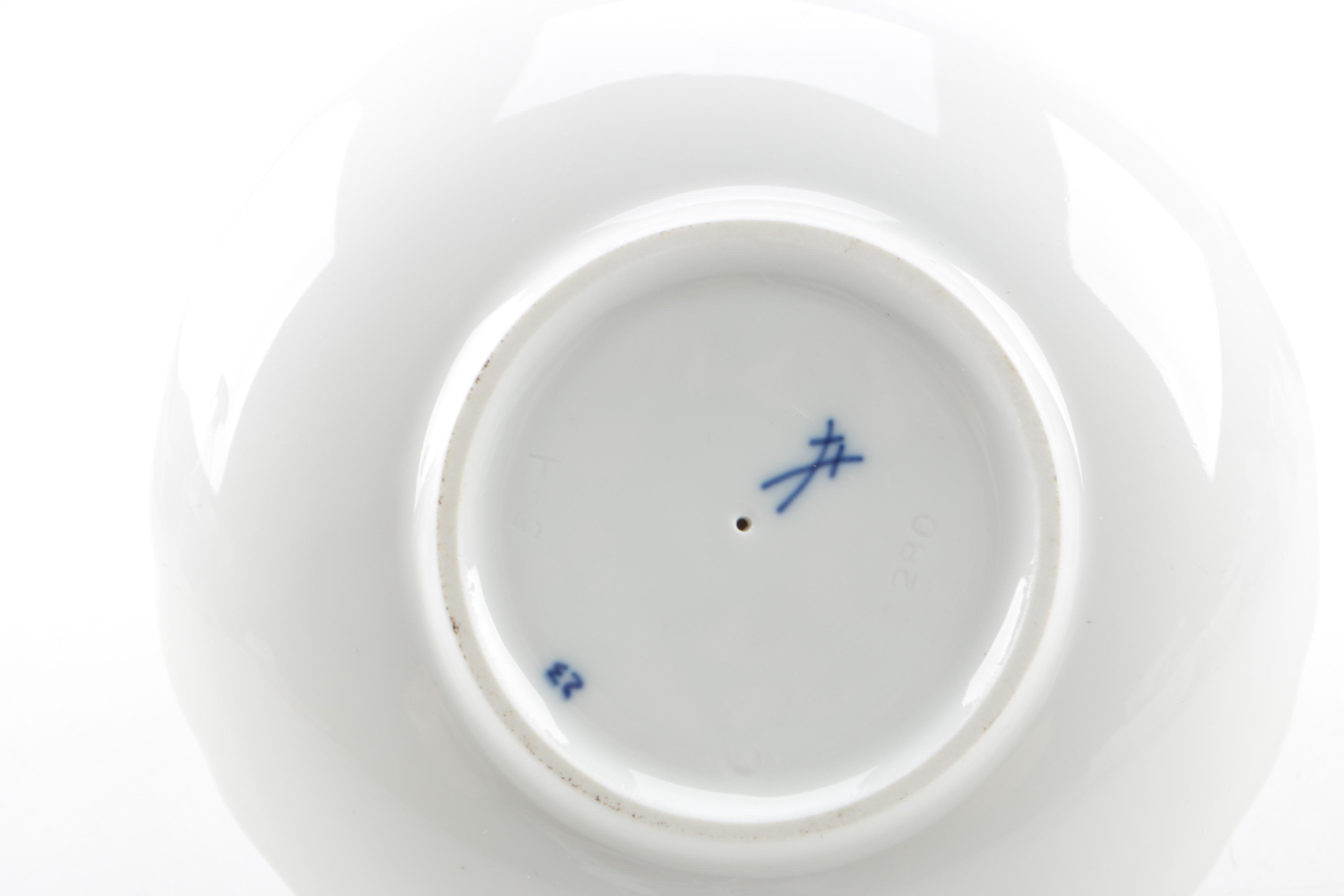 Blue Onion Style Tableware Featuring Meissen and Ernst Teichert