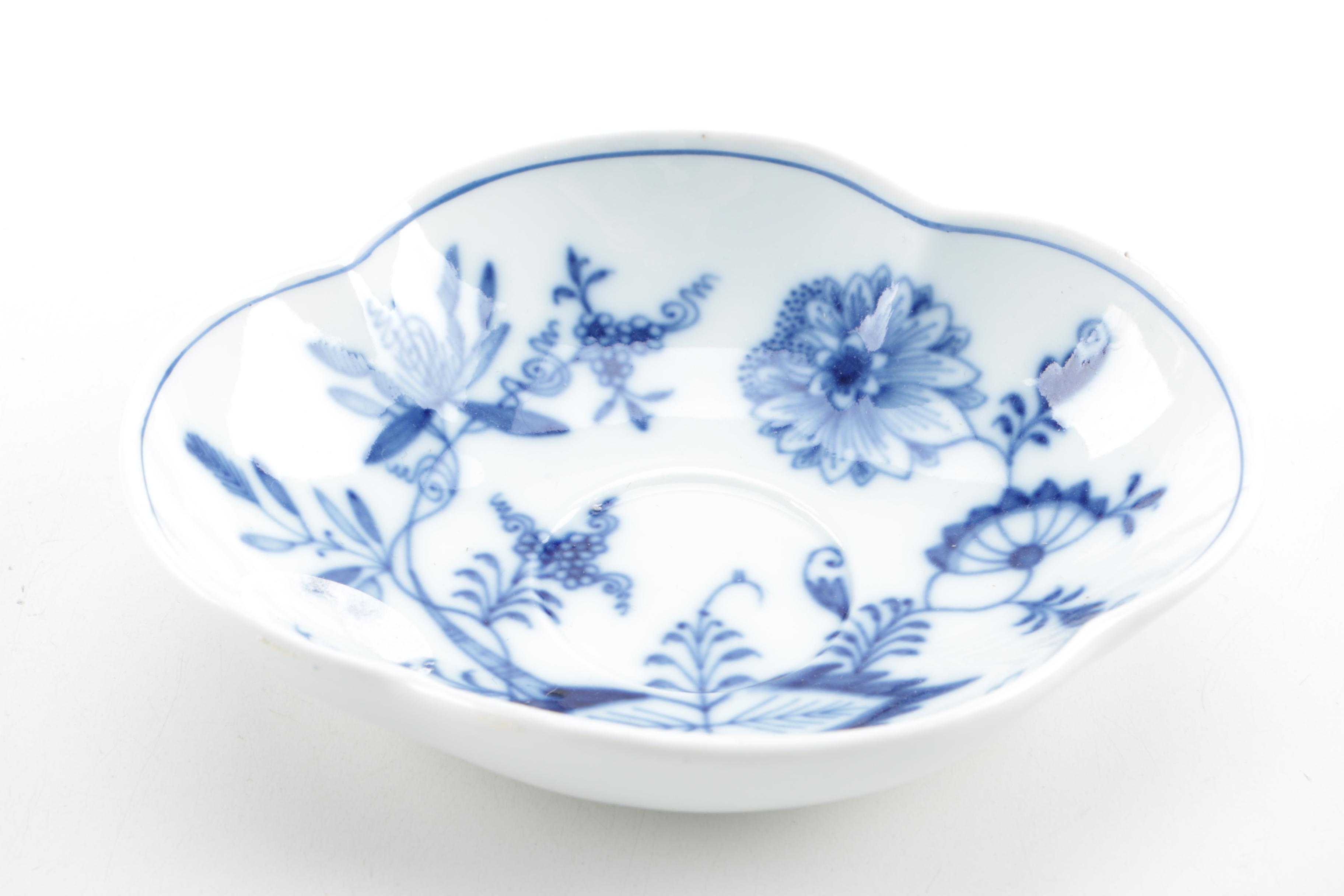 Blue Onion Style Tableware Featuring Meissen and Ernst Teichert