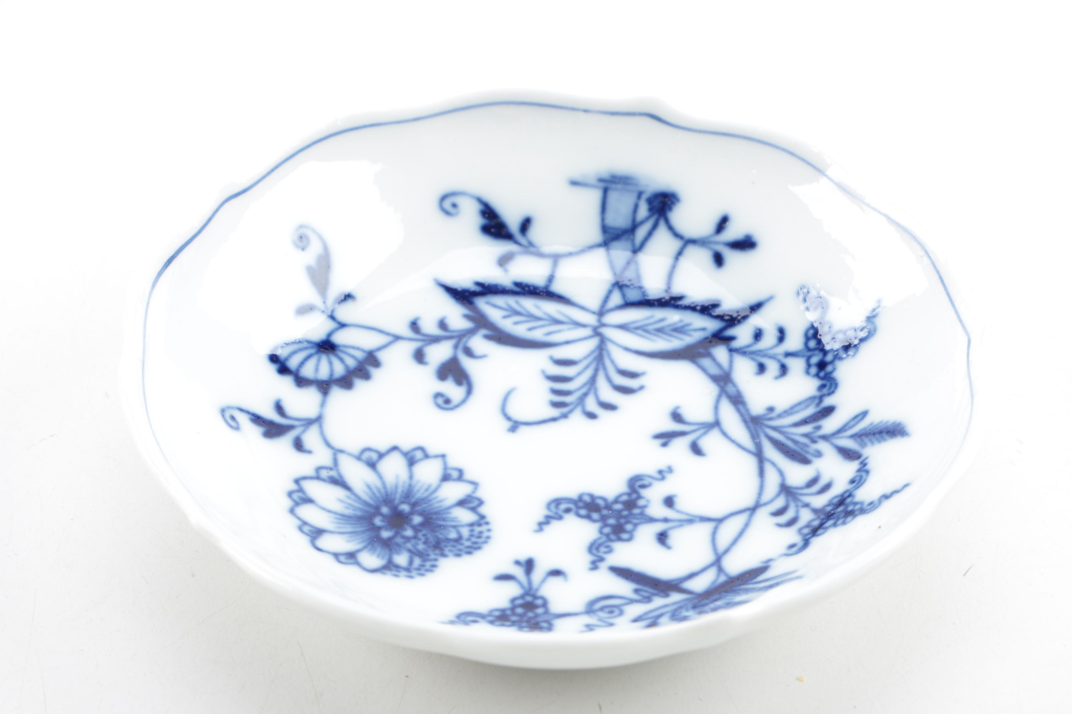 Blue Onion Style Tableware Featuring Meissen and Ernst Teichert