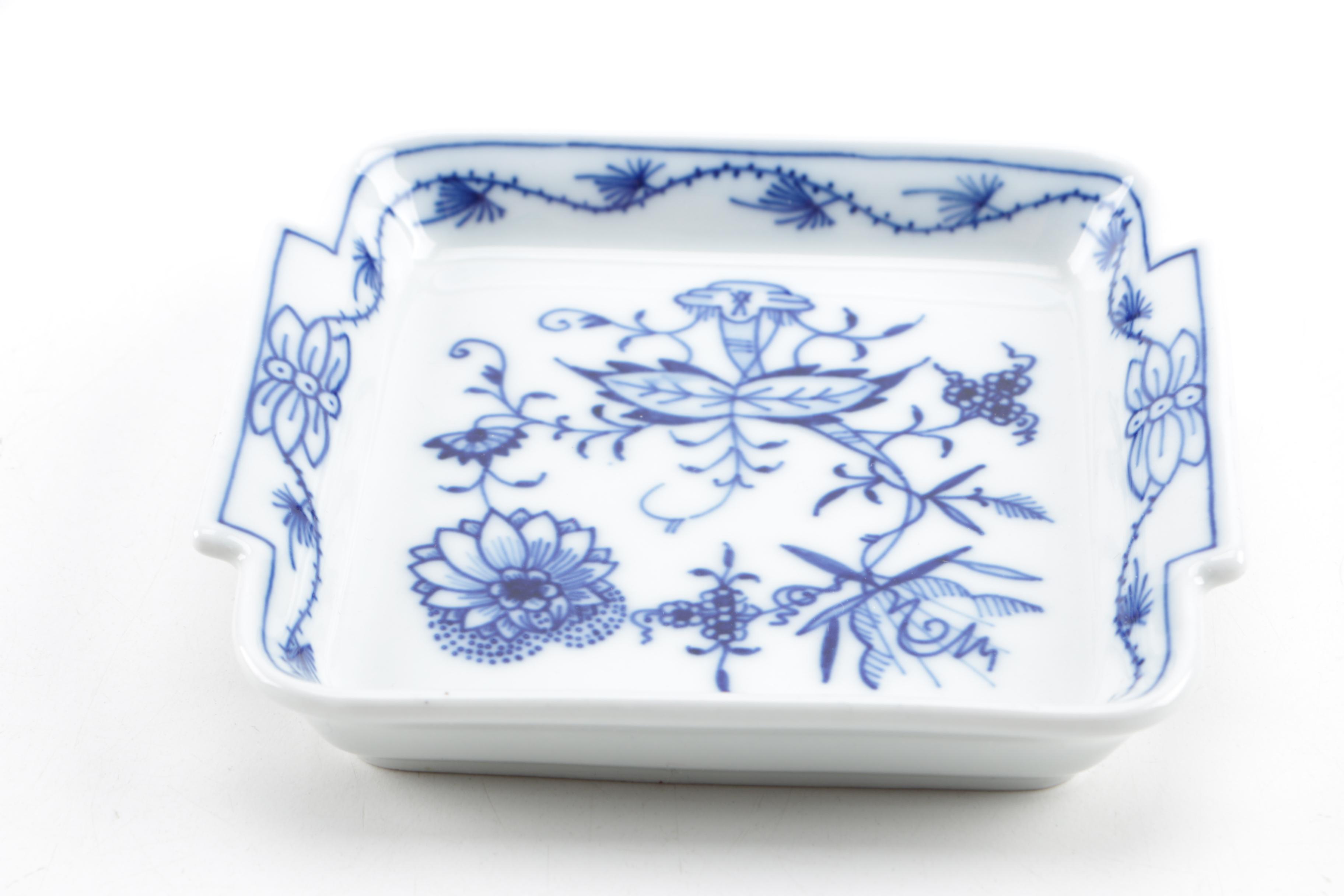 Blue Onion Style Tableware Featuring Meissen and Ernst Teichert