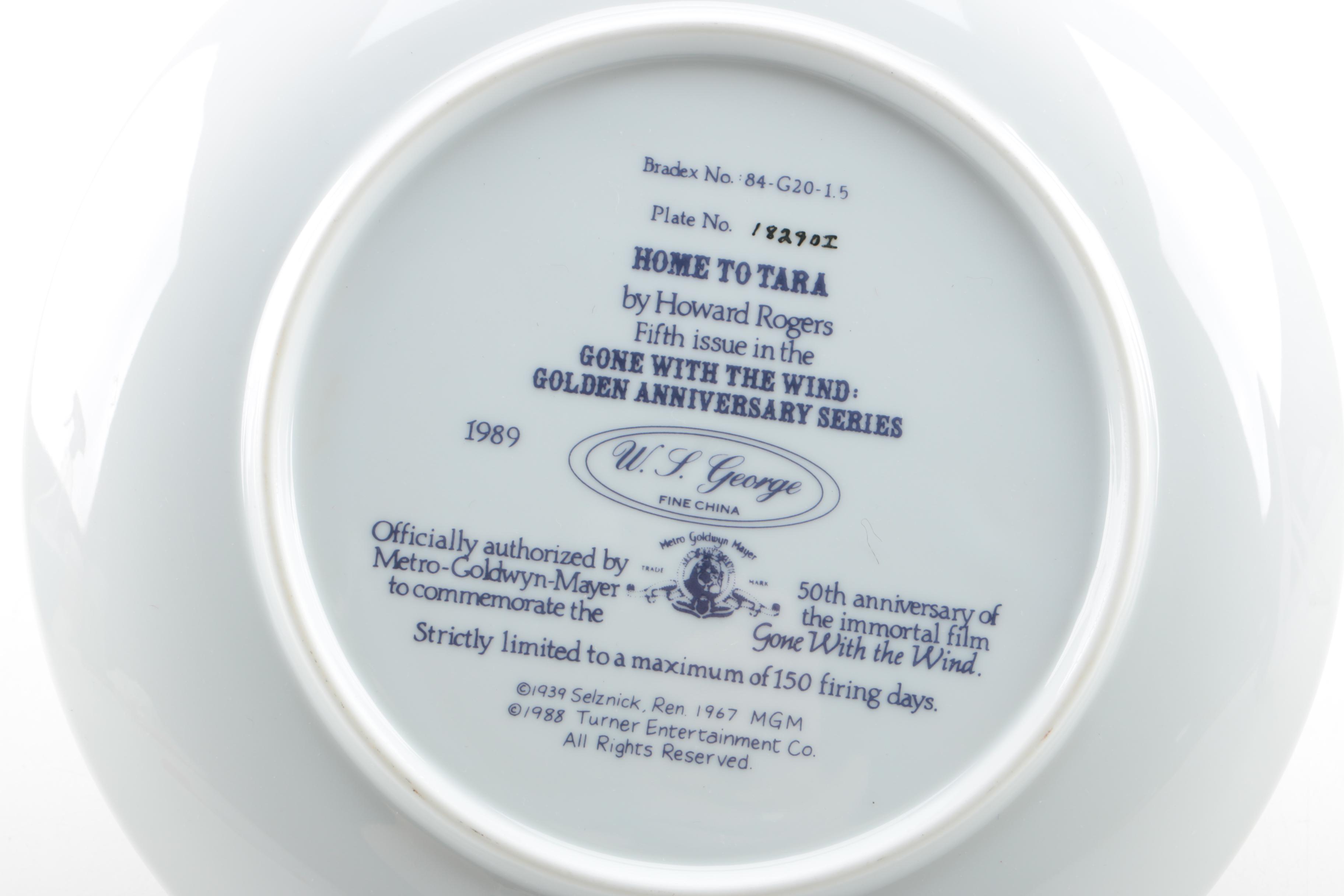 Bradex _Gone with the Wind_ Collector Plate by Howard Rogers