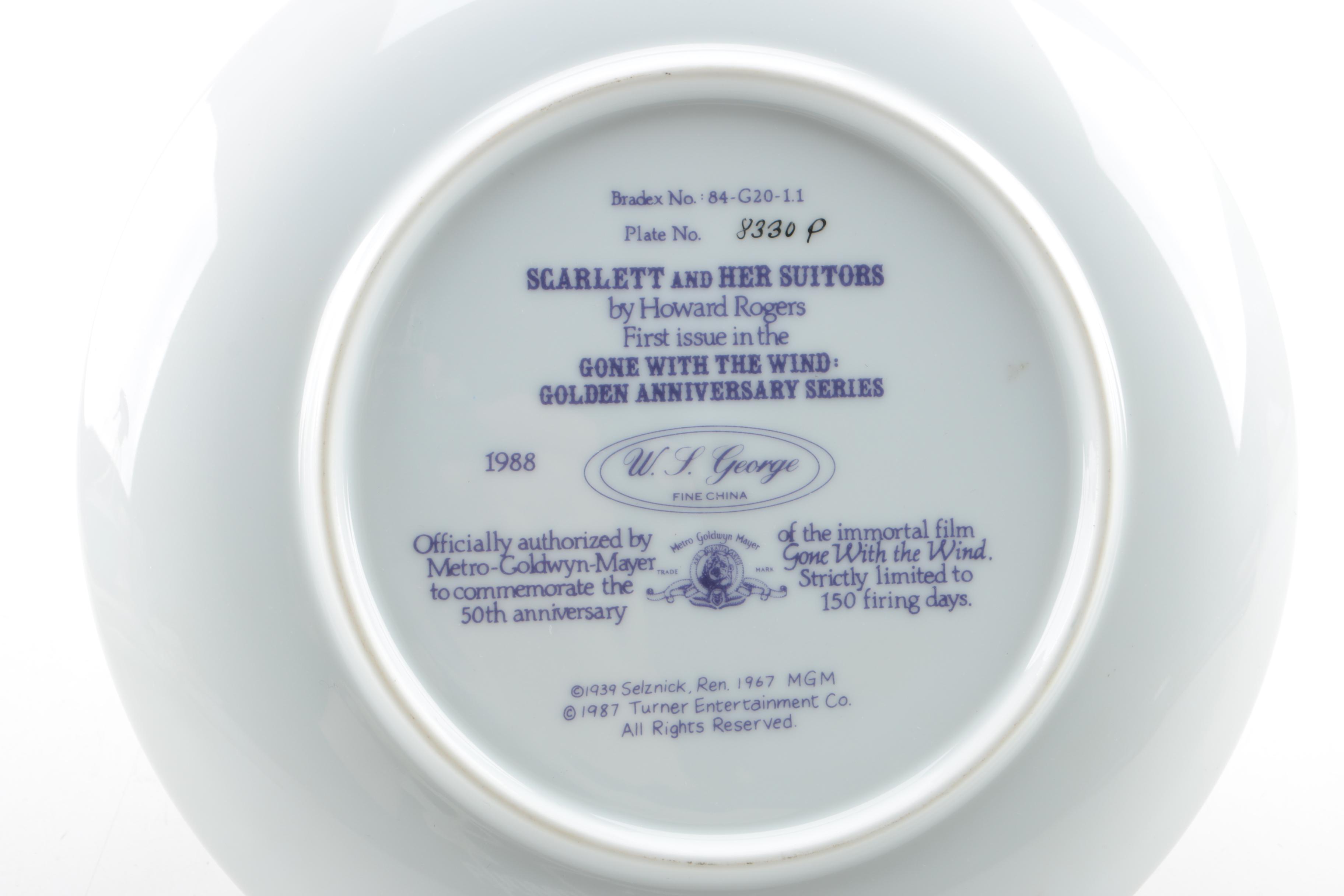 Bradex _Gone with the Wind_ Collector Plate by Howard Rogers