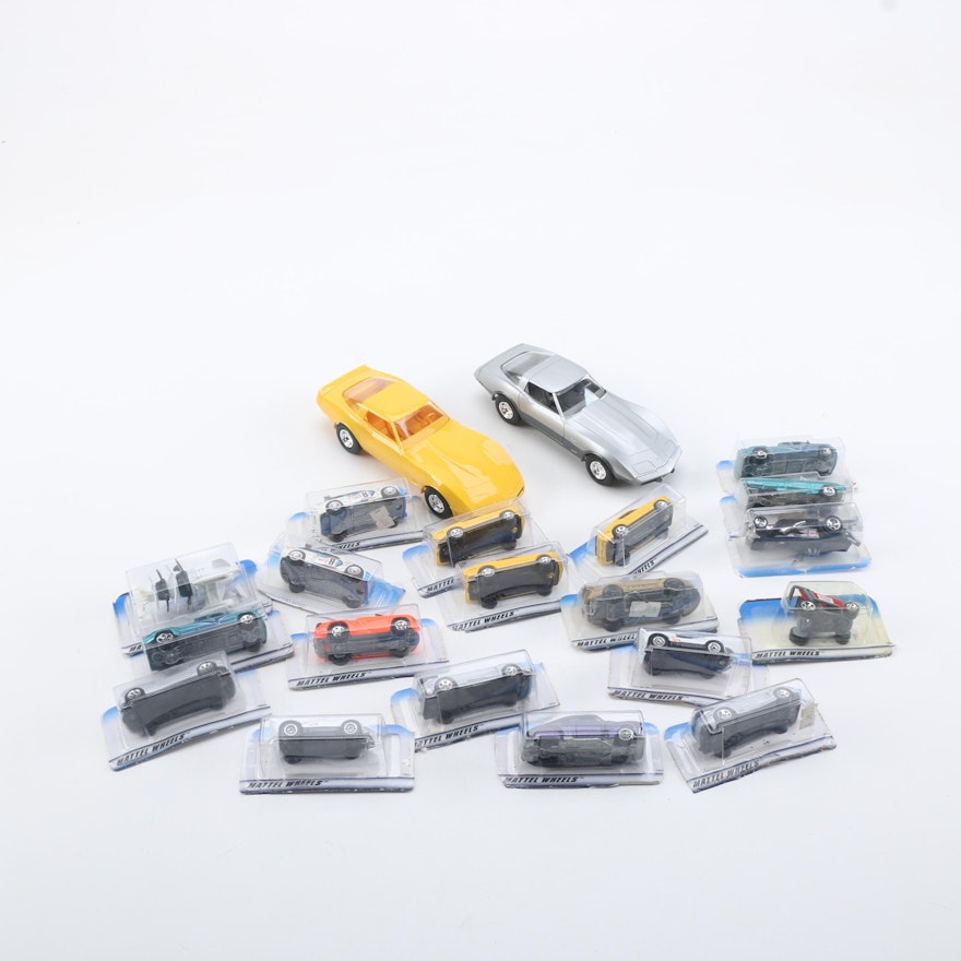 Assorted 1990s First Edition Hot Wheels and Pair of Corvette Promo Cars