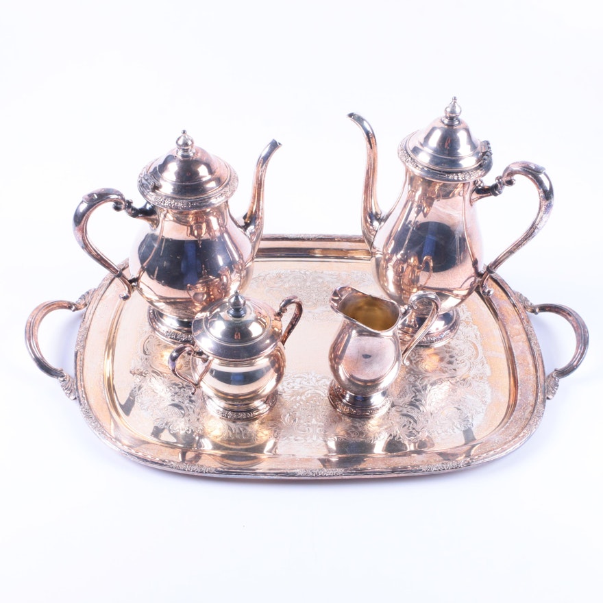 International Silver Co "Camille" Silver-Plated Coffee and Tea Service