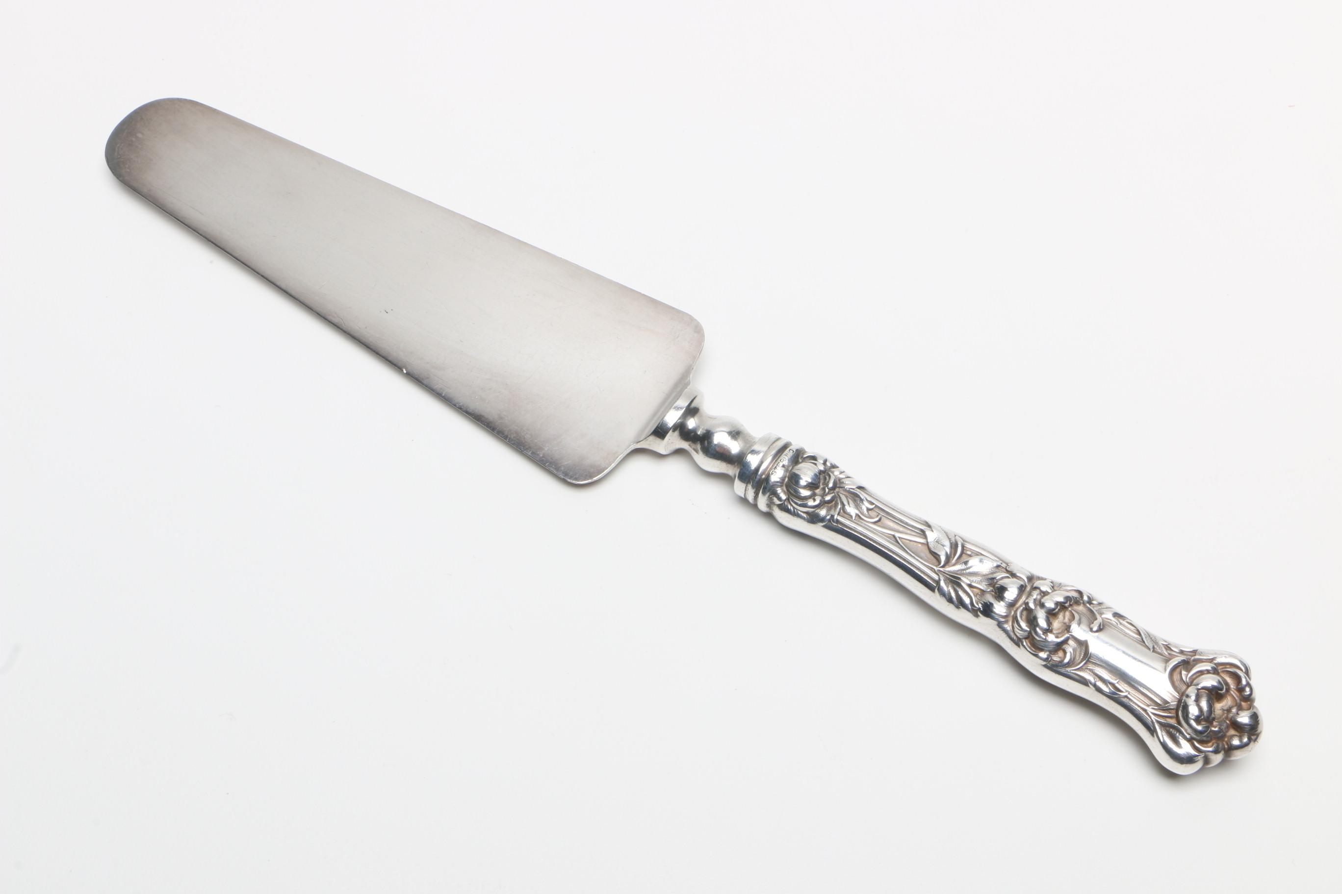 R. Wallace & Sons "Peony" Sterling Handled Knife with 800 Silver Handled Knife