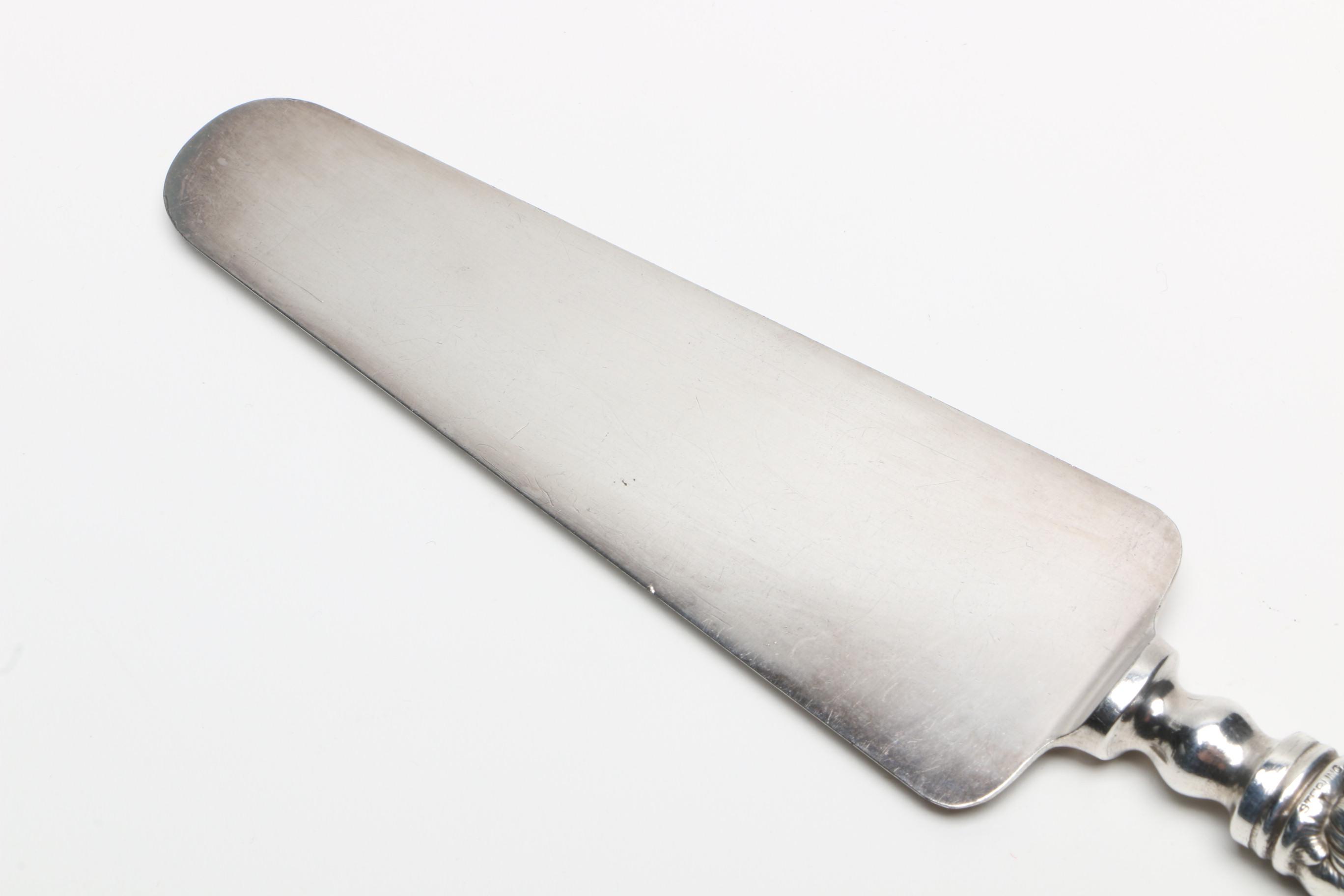 R. Wallace & Sons "Peony" Sterling Handled Knife with 800 Silver Handled Knife