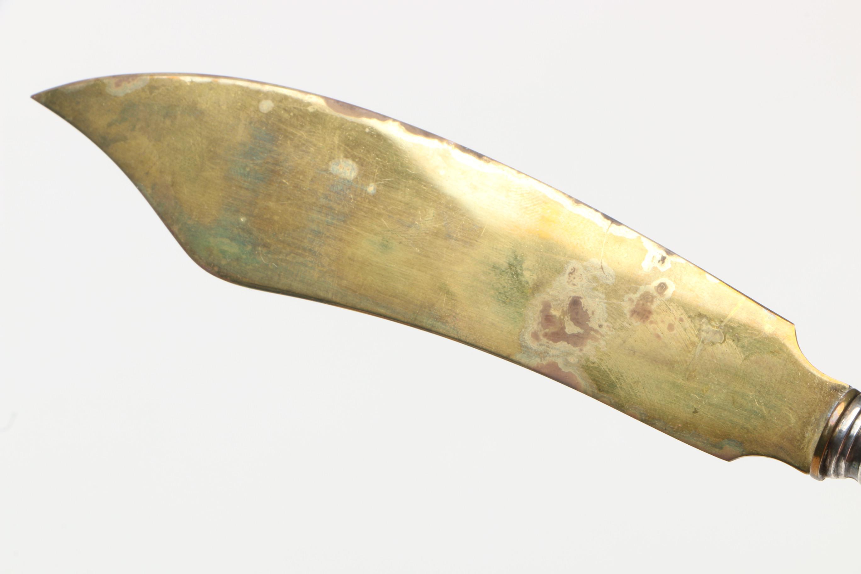 R. Wallace & Sons "Peony" Sterling Handled Knife with 800 Silver Handled Knife