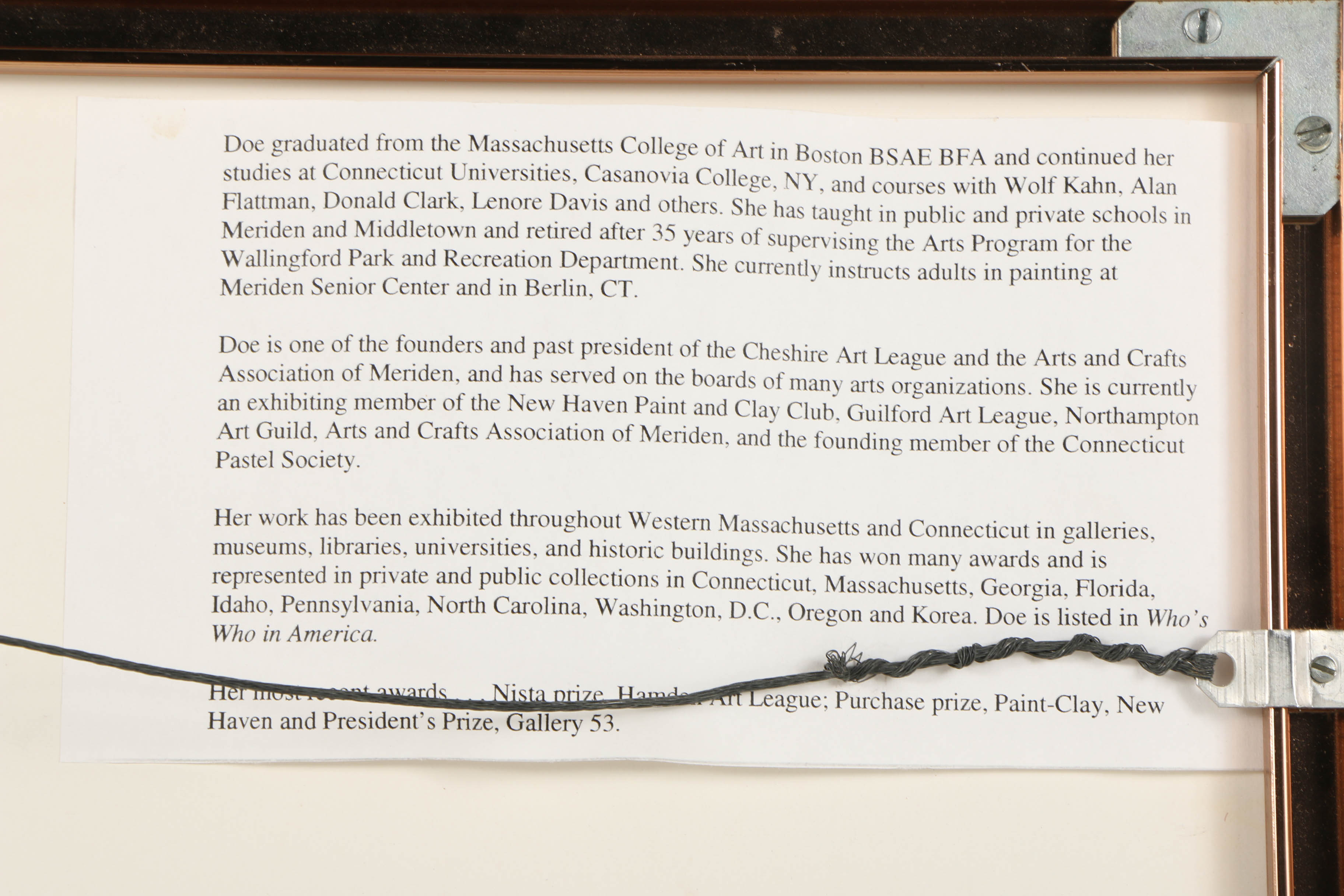 Doe Bartlett Watercolor and Gouache Painting on Paper of a Winter Landscape