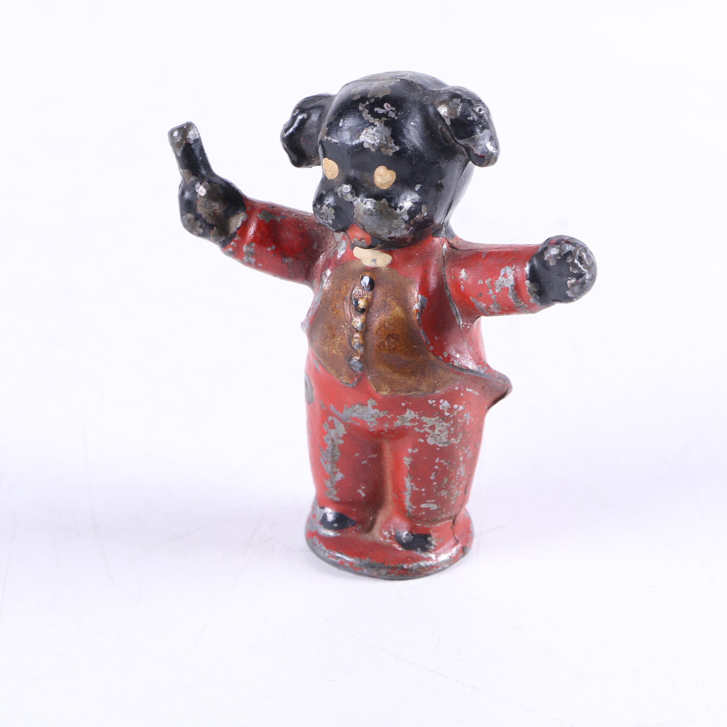 Vintage Cast Iron Dog Musician Figurines
