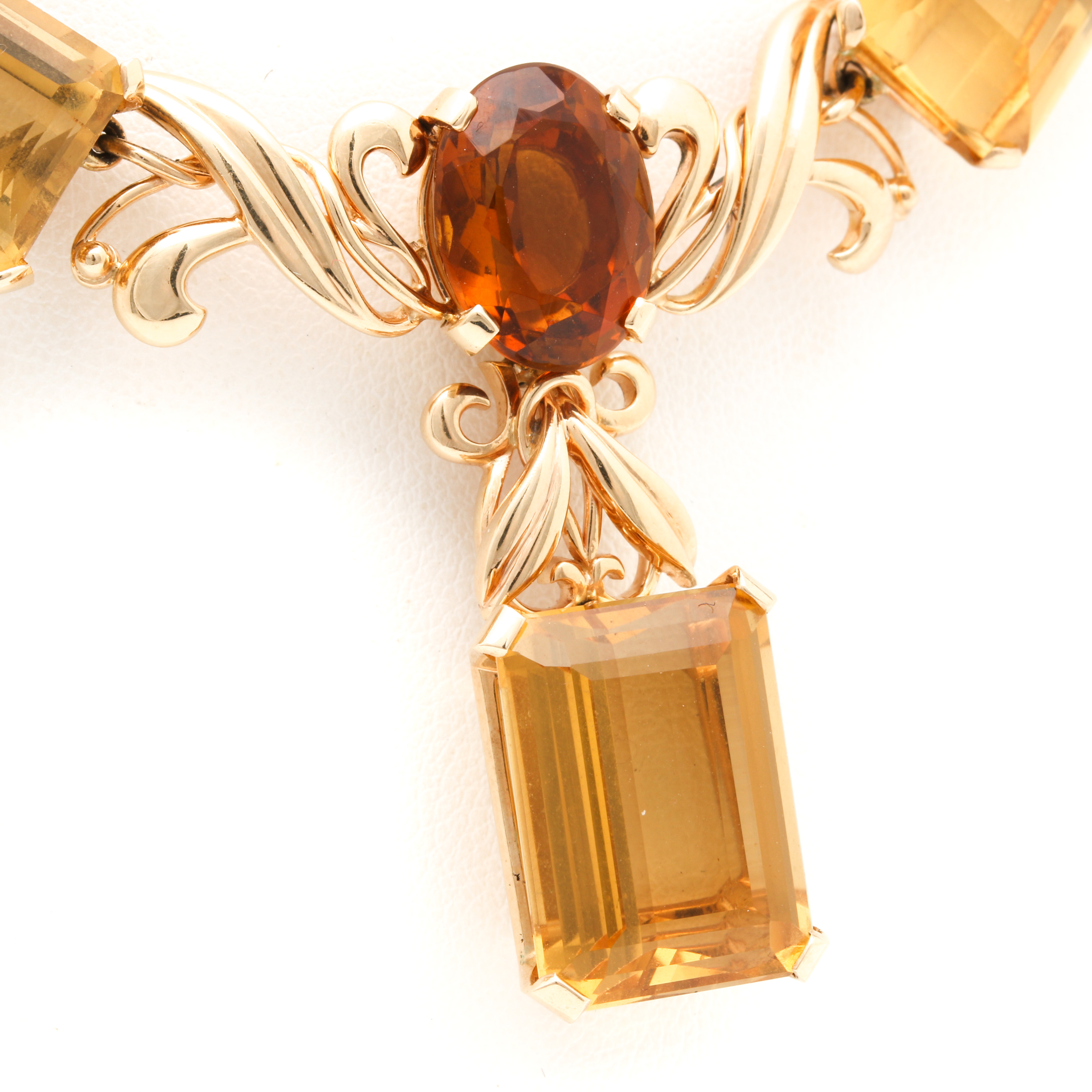 14K Yellow Gold Citrine Necklace
