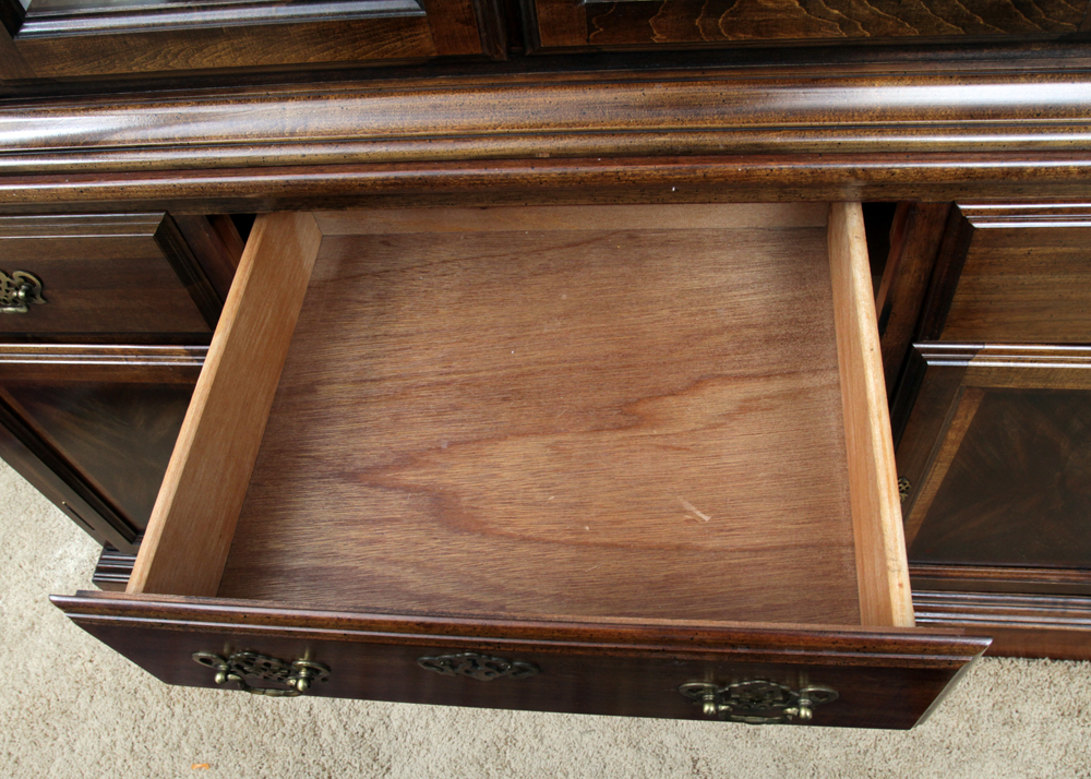 Hepplewhite Style Mahogany Finished China Cabinet by American Drew