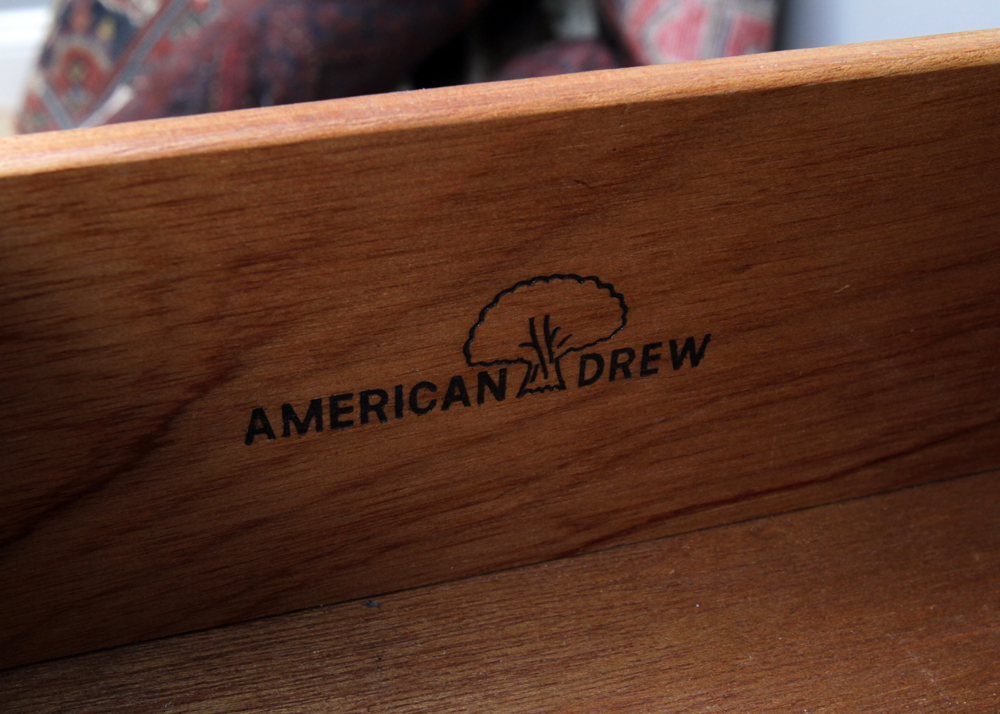 Hepplewhite Style Mahogany Finished China Cabinet by American Drew