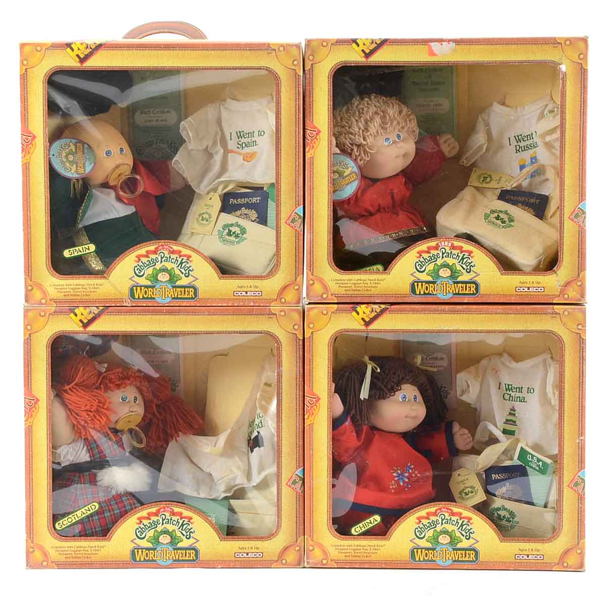 Four World Traveler Cabbage Patch Kids