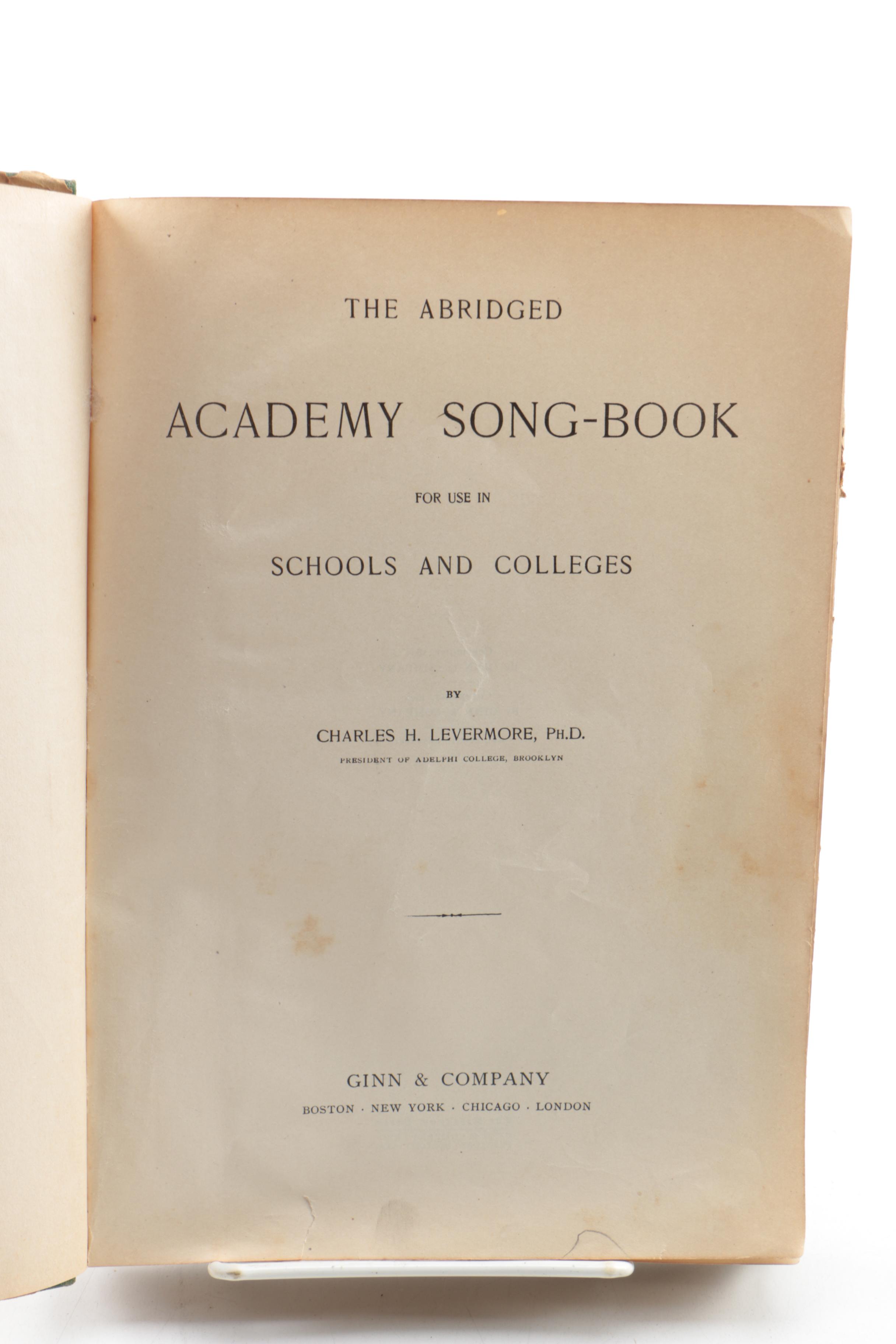 Early 20th Century Music Books featuring Religious Songs