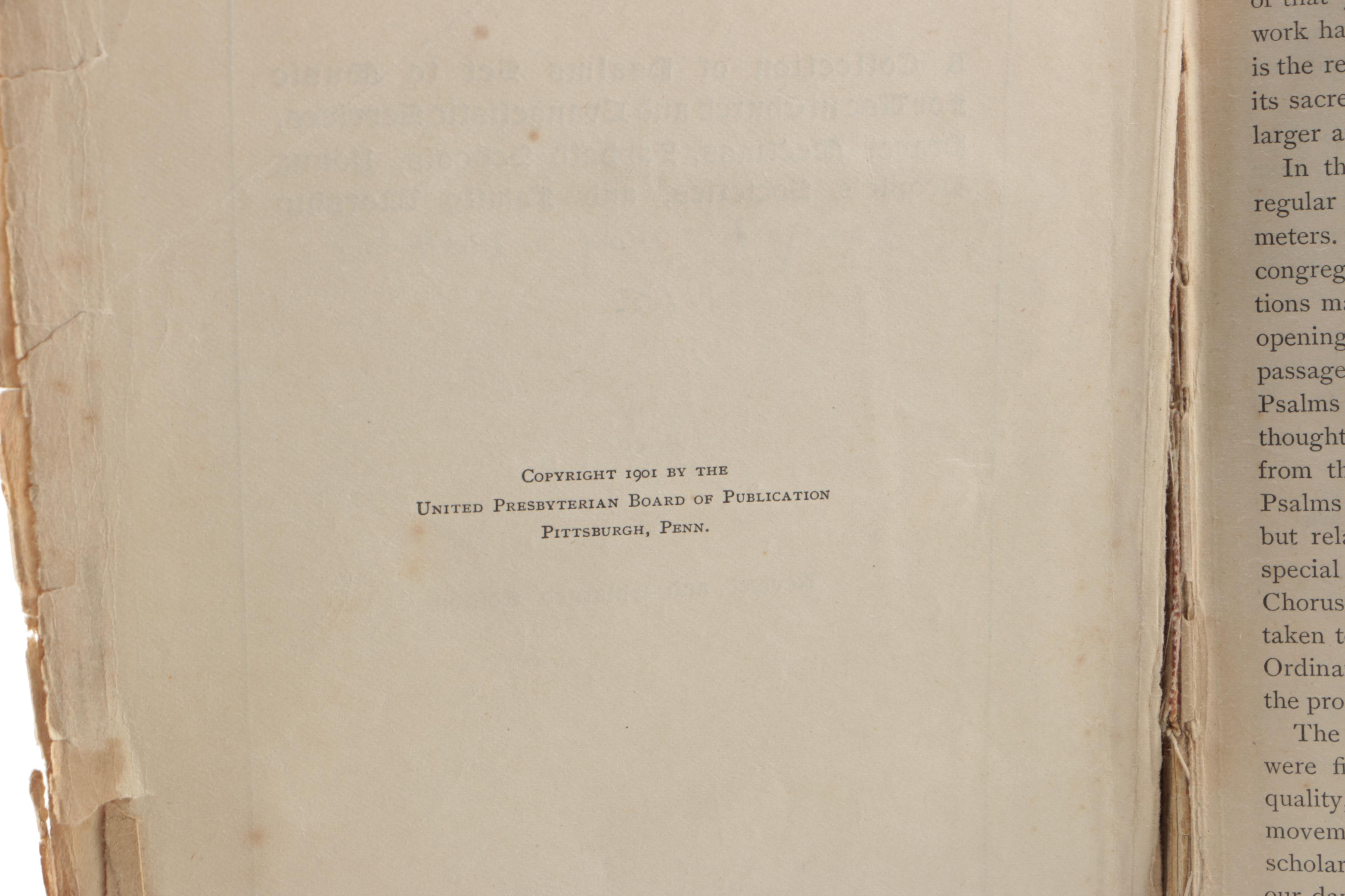 Early 20th Century Music Books featuring Religious Songs