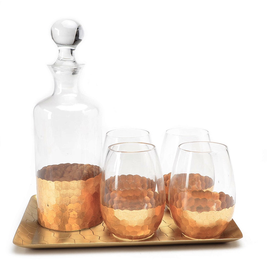 Fitz and Floyd "Daphne" Decanter Set