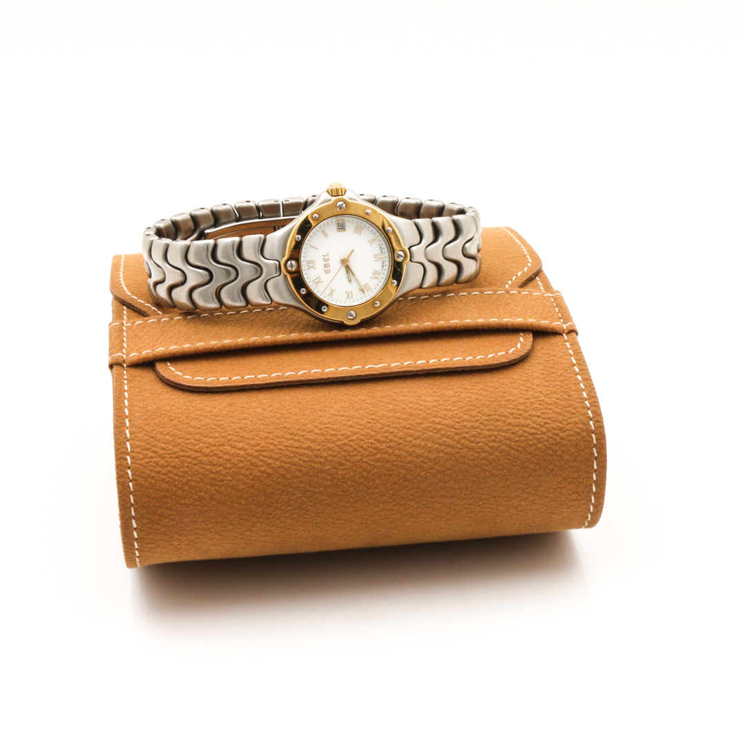 Ebel "Sportwave" 18K Yellow Gold and Stainless Steel Watch