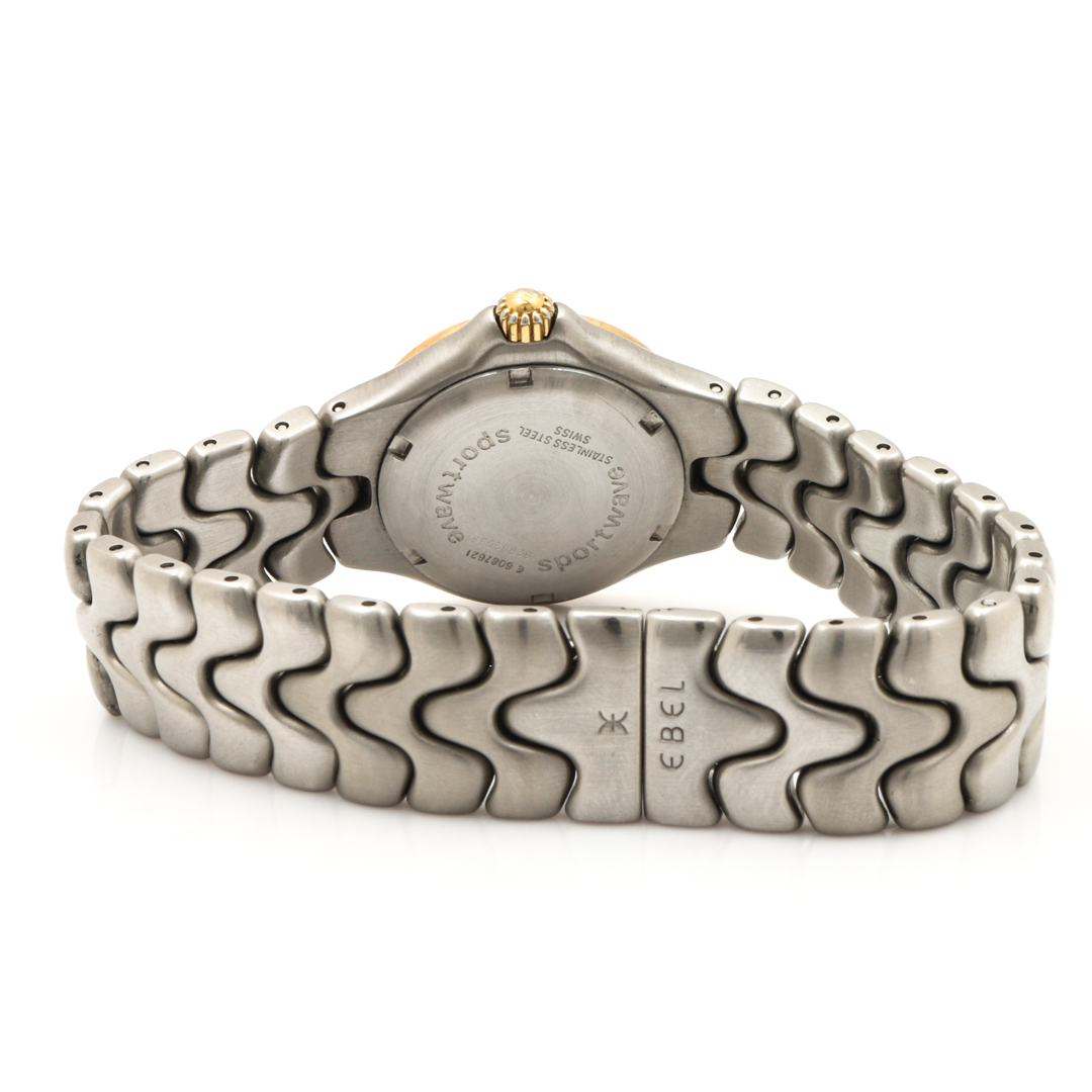 Ebel "Sportwave" 18K Yellow Gold and Stainless Steel Watch
