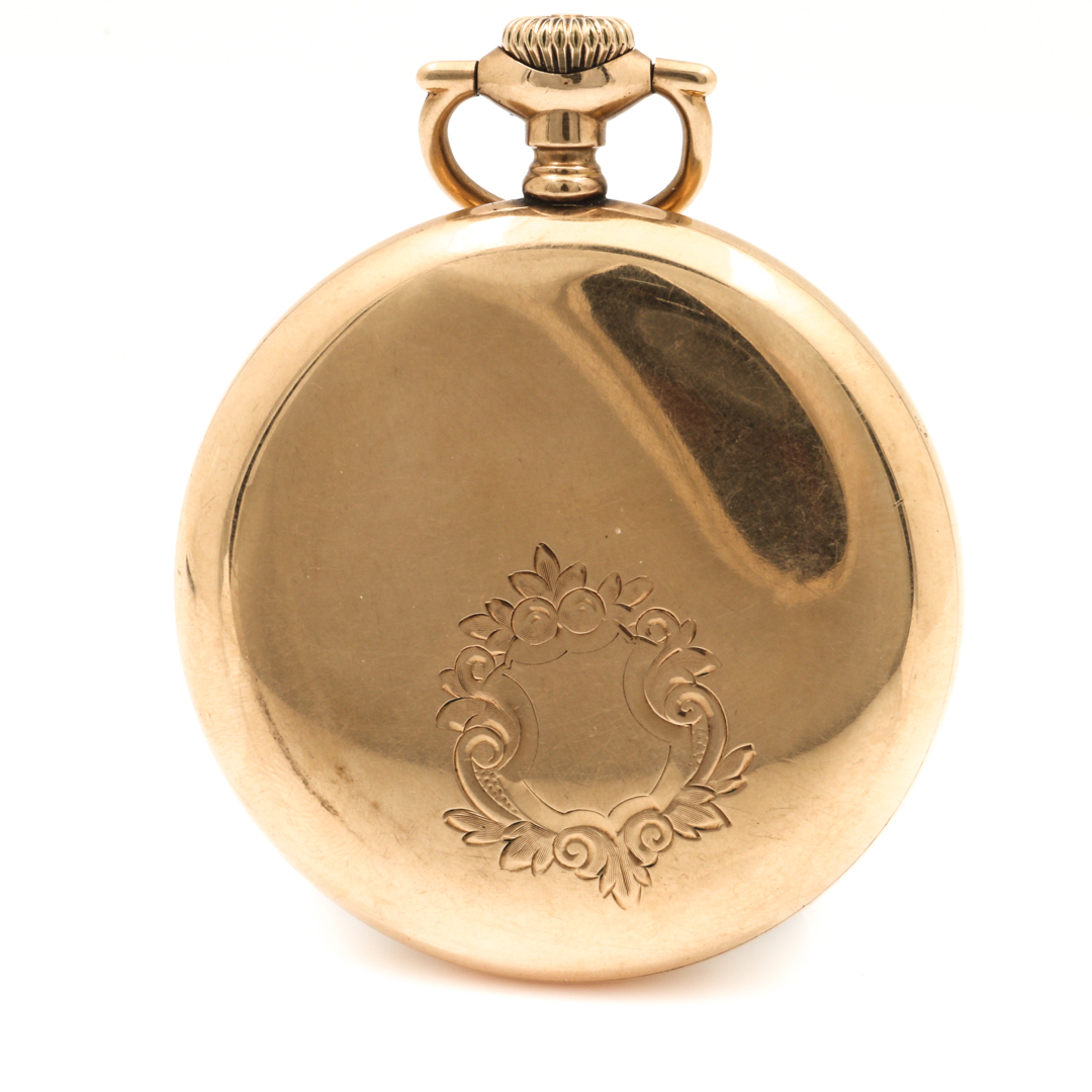 Vintage Hamilton Gold Tone Pocket Watch