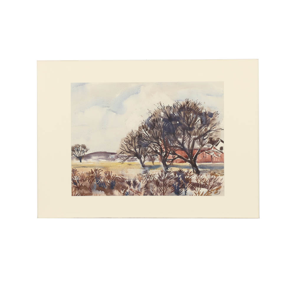 Carl Zimmerman Watercolor Painting