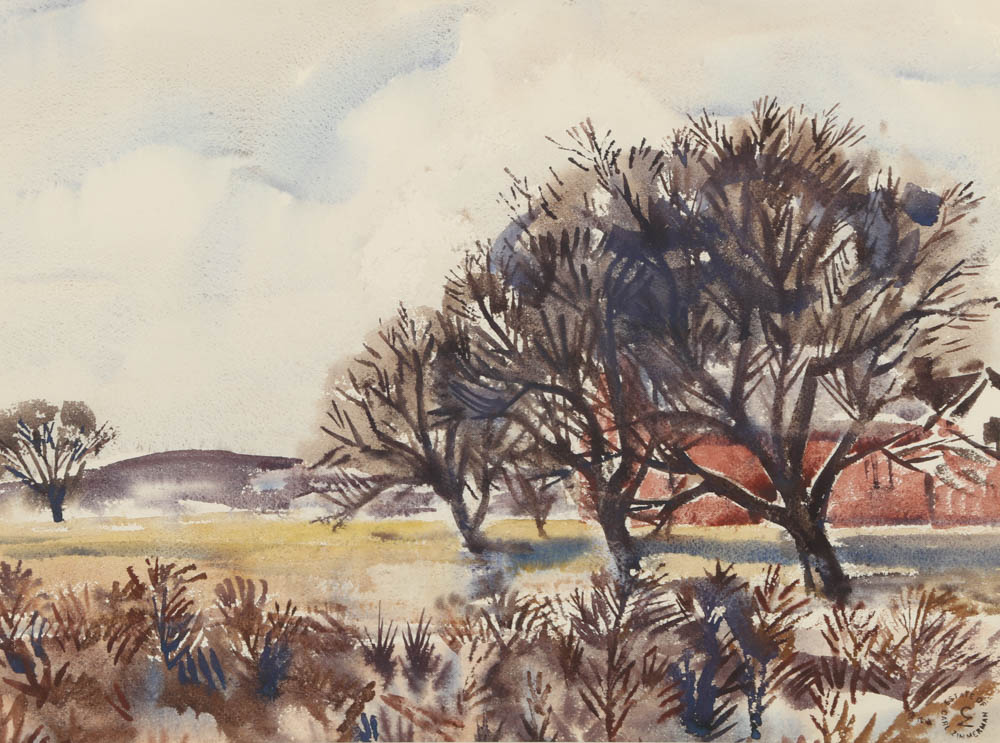 Carl Zimmerman Watercolor Painting