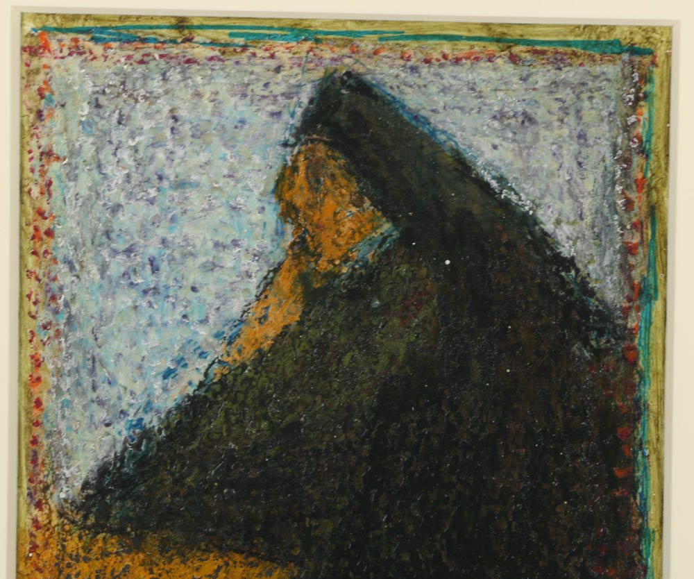 Edgar Hatten 1980 Oil Painting on Paper "Someone"