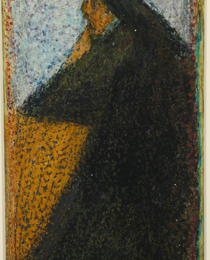 Edgar Hatten 1980 Oil Painting on Paper "Someone"