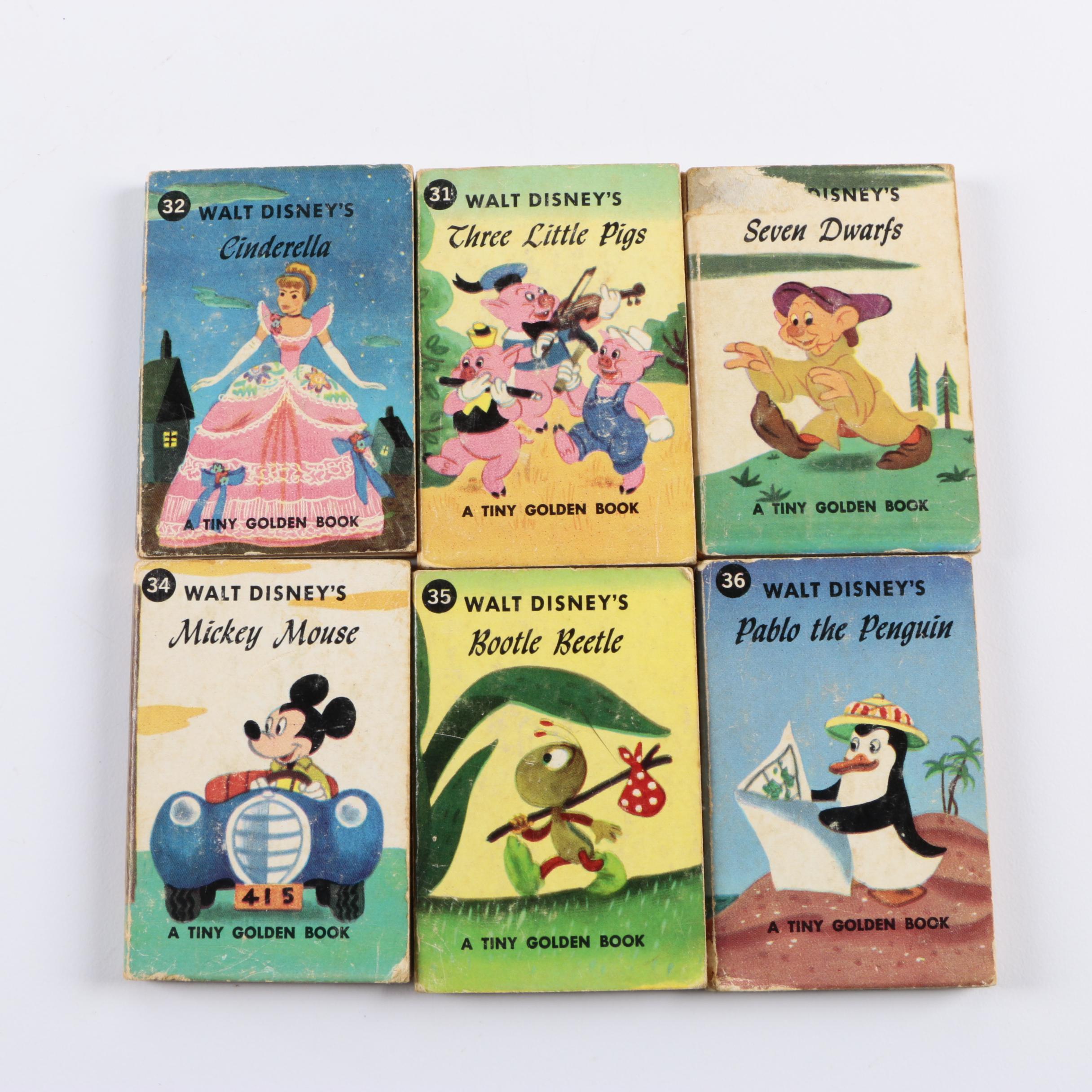 1964 "Tiny Golden Library" Thirty-Six-Book Set Including Disney