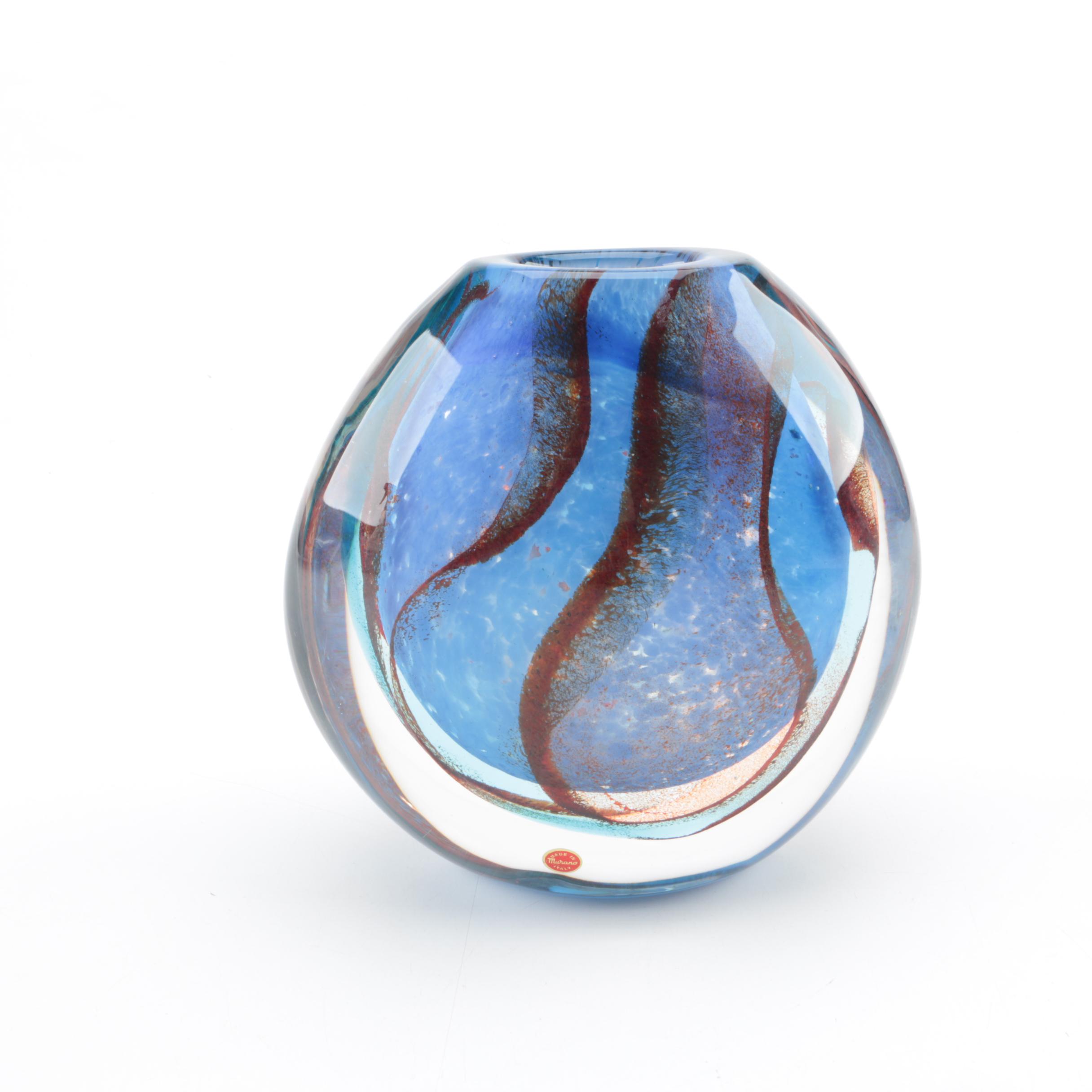 Signed Murano Glass Vase