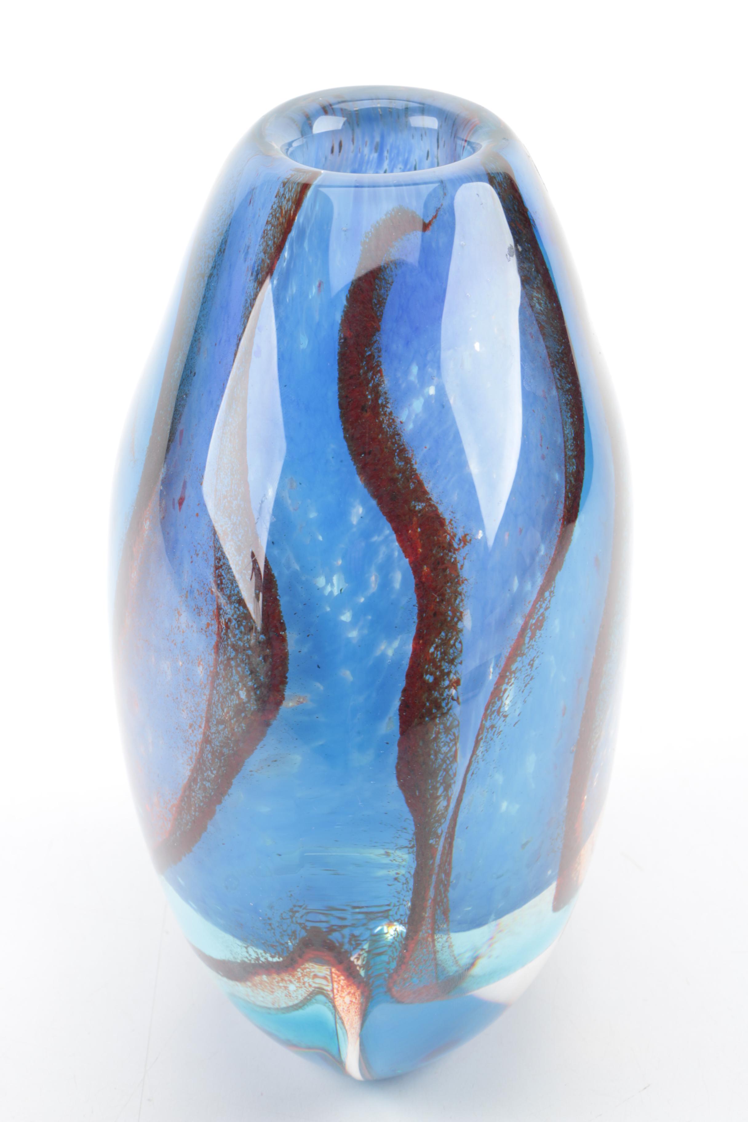 Signed Murano Glass Vase