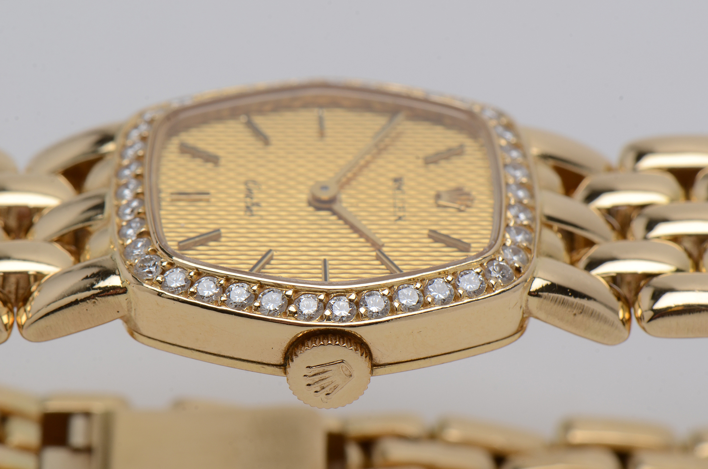 Rolex Orchid 18K Yellow Gold Diamond Bezel 21mm Watch