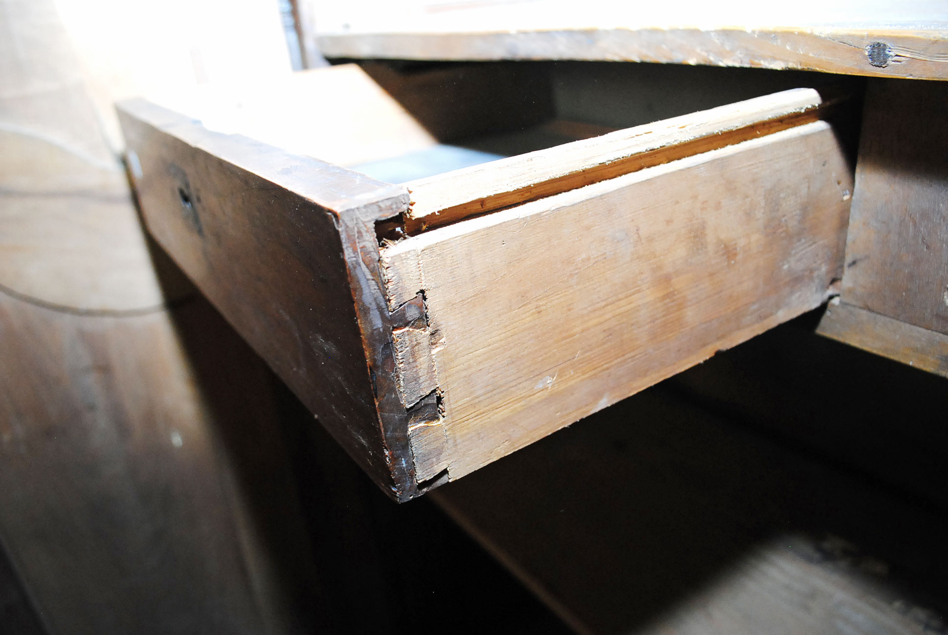 Early French Carved Fruitwood Armoire