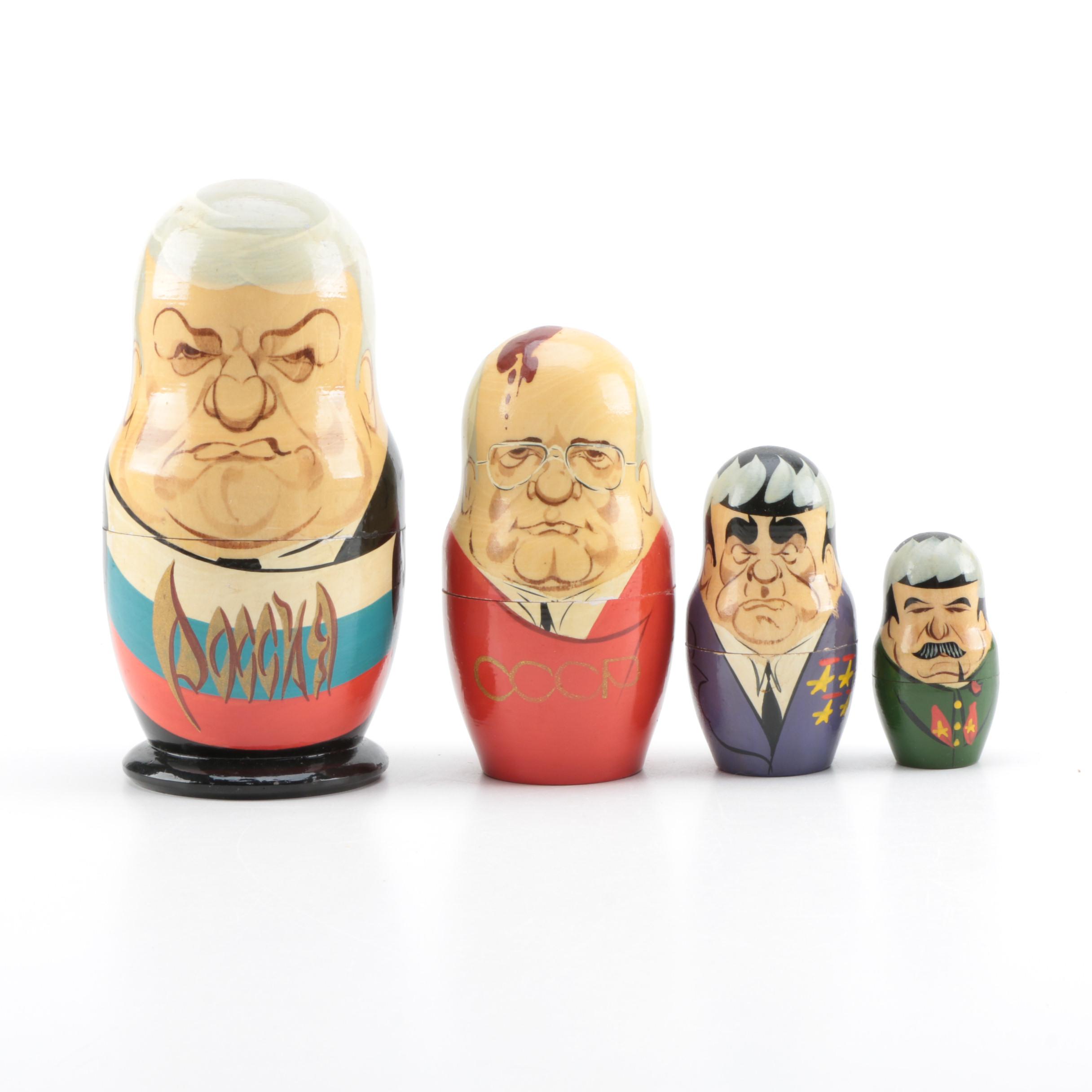 1998 Russian Political Matryoshka Nesting Doll