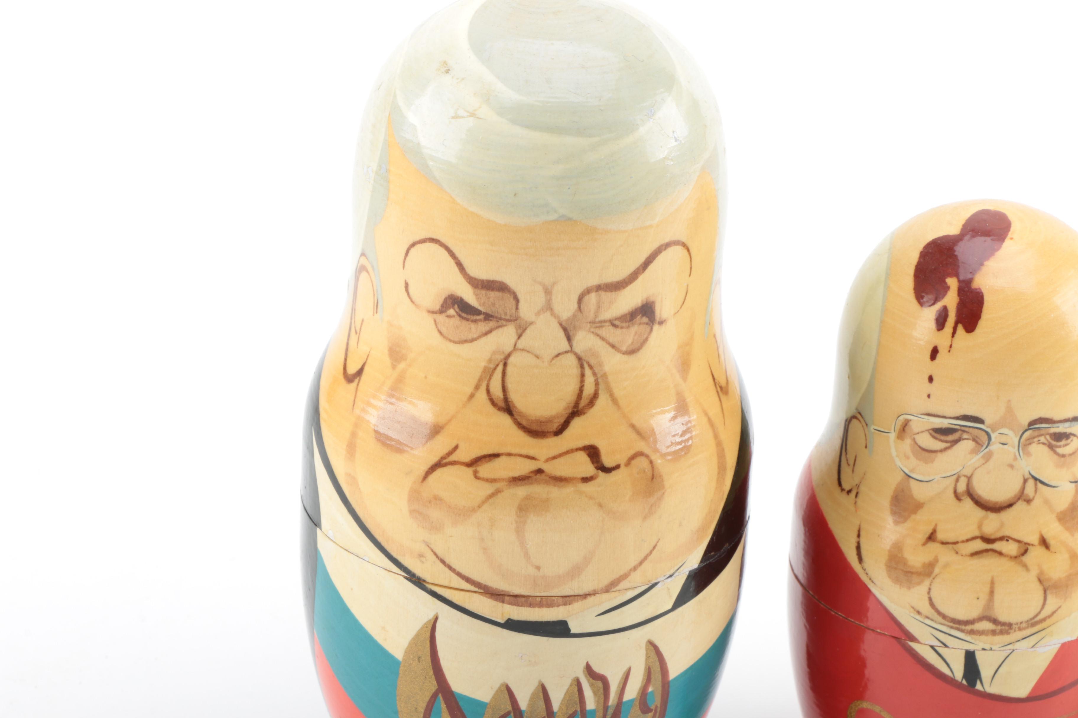 1998 Russian Political Matryoshka Nesting Doll