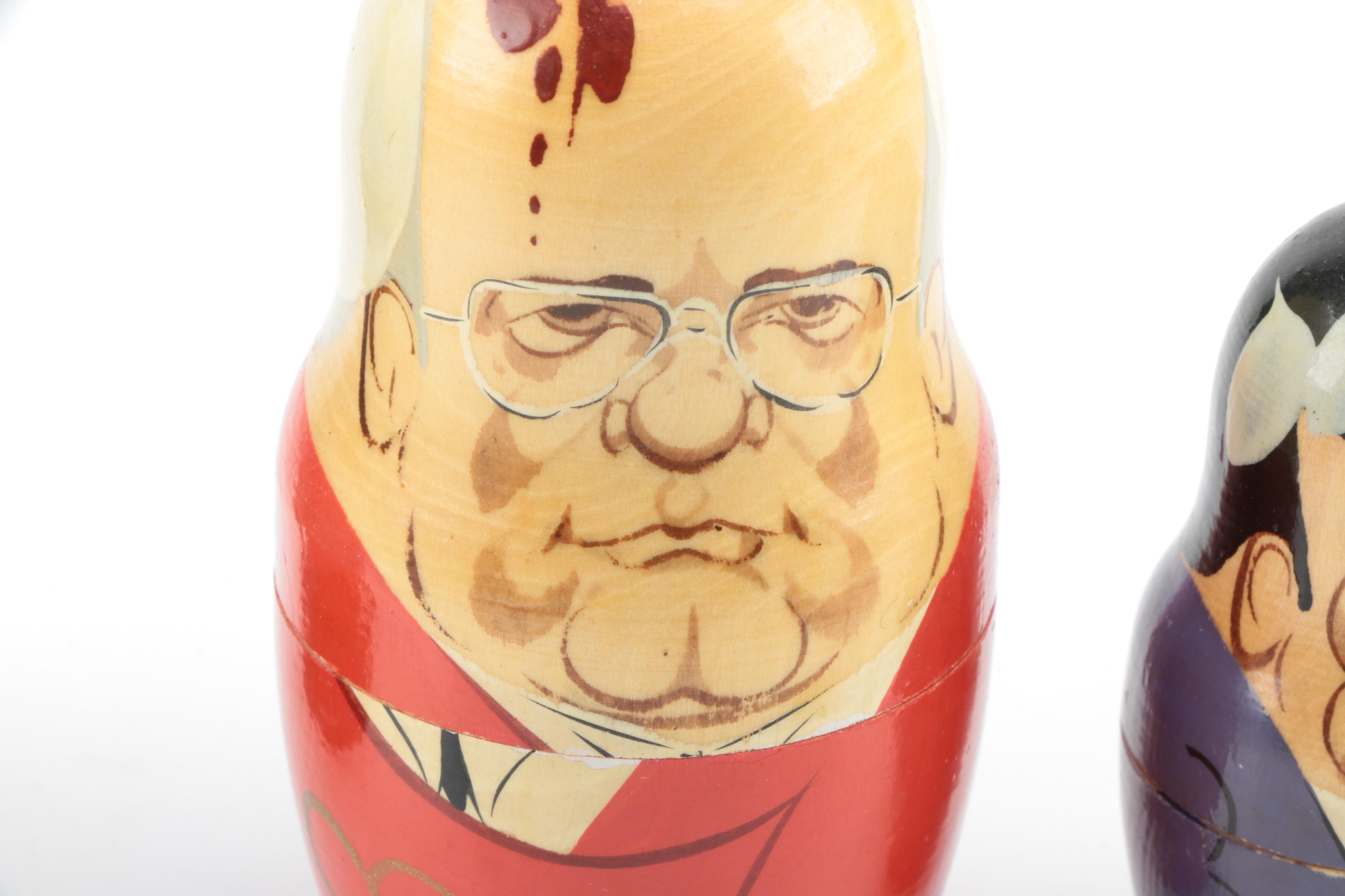 1998 Russian Political Matryoshka Nesting Doll