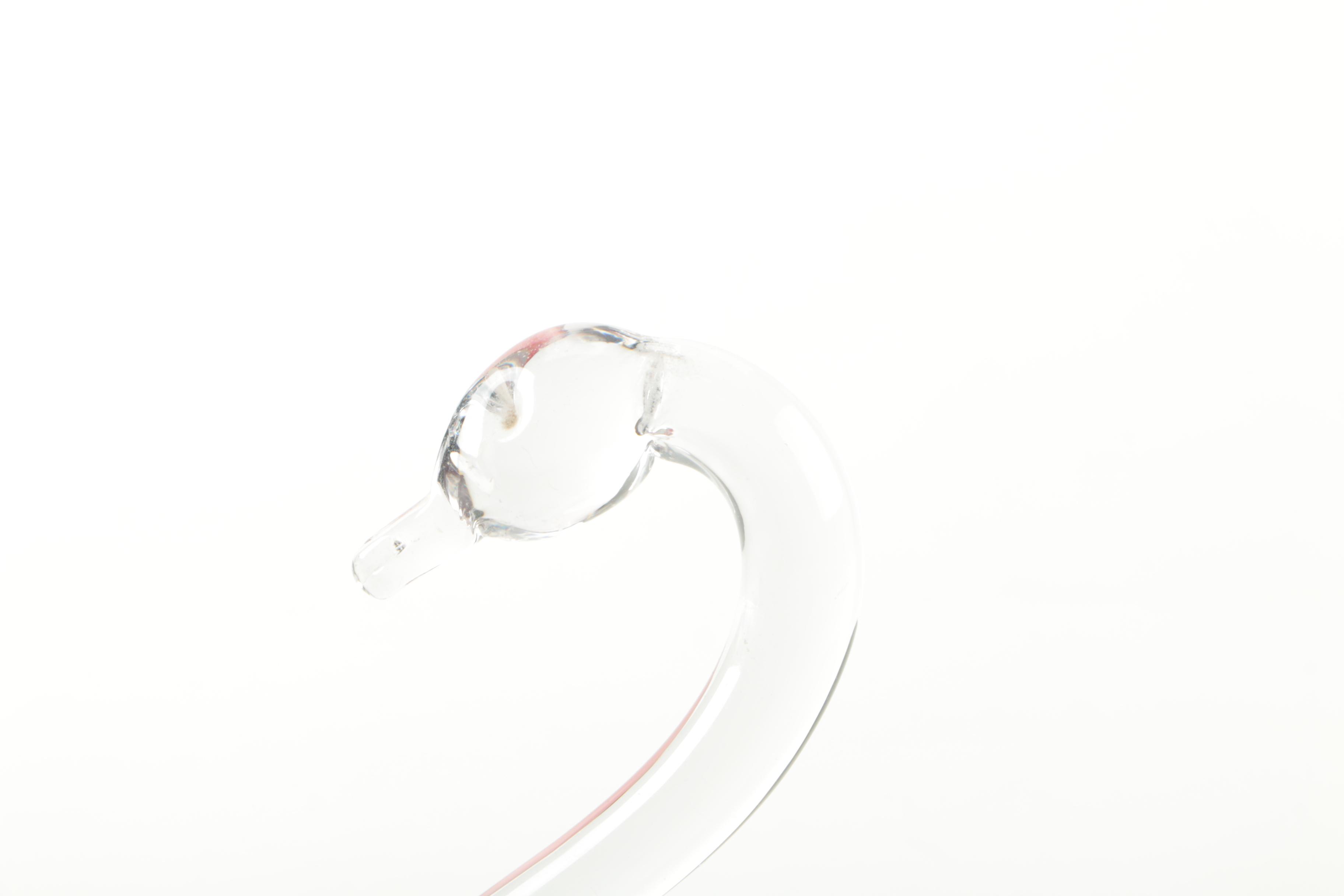 Vintage Duncan Miller Art Glass Swan Candy Dish