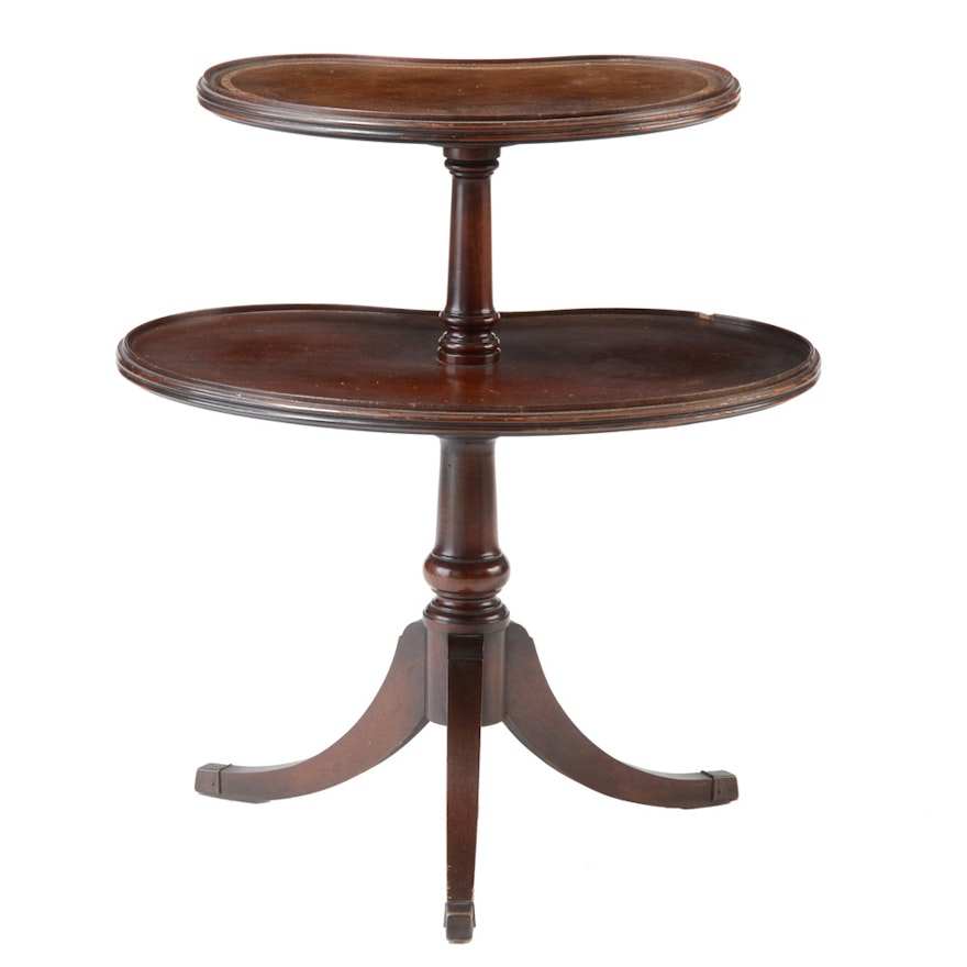 Mahogany Kidney-Shaped Side Table