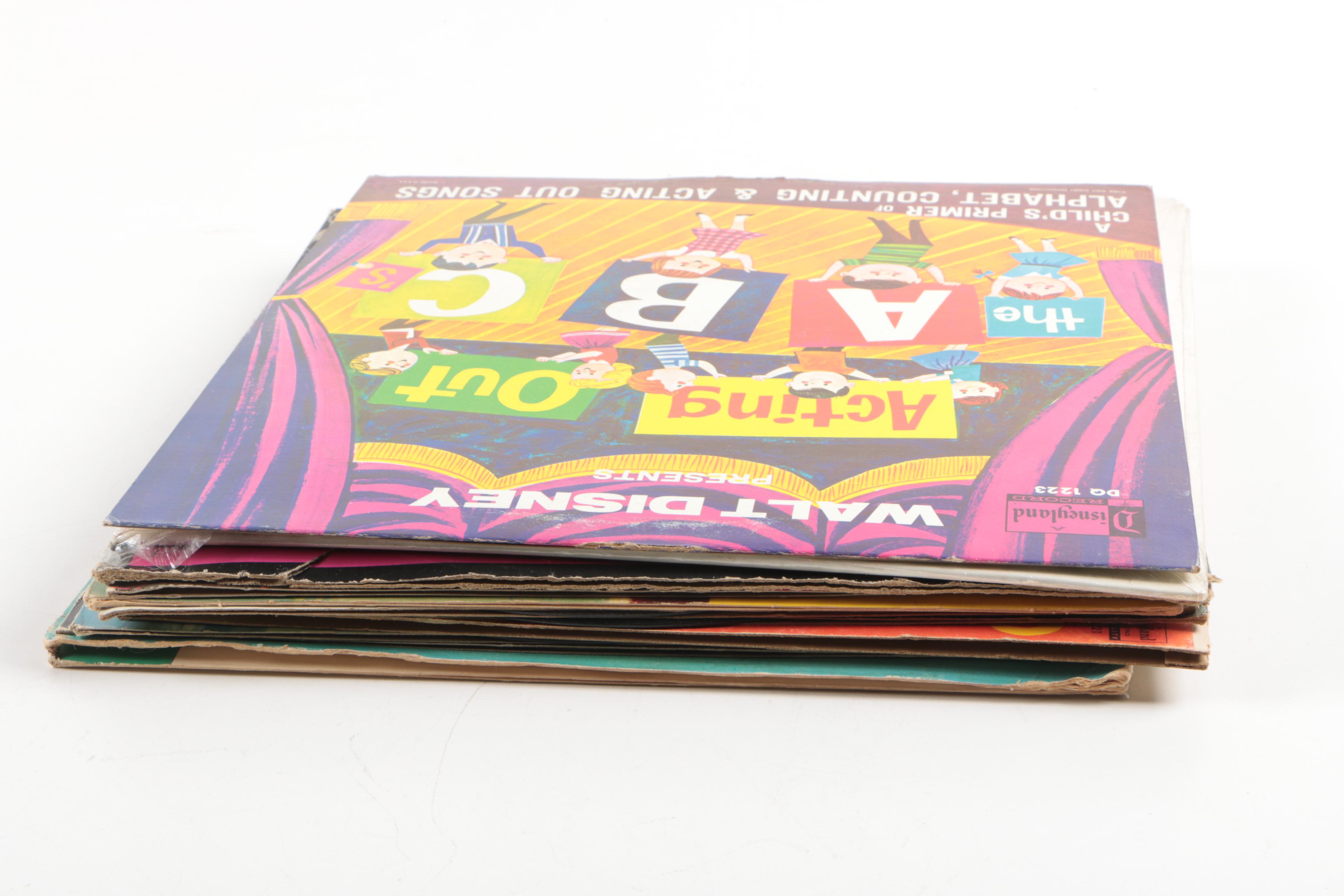 Collection of Vintage Walt Disney Children's Records