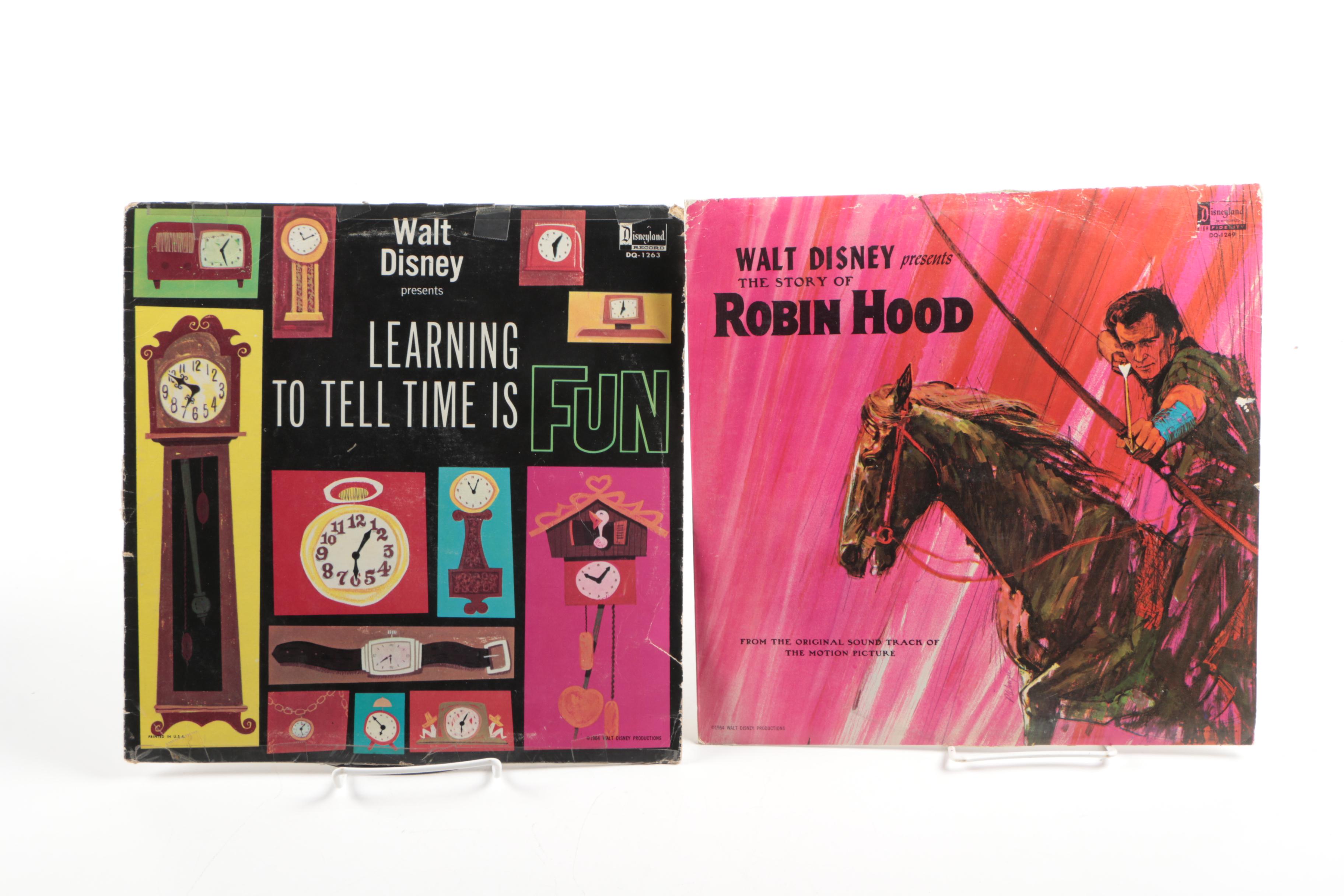 Collection of Vintage Walt Disney Children's Records