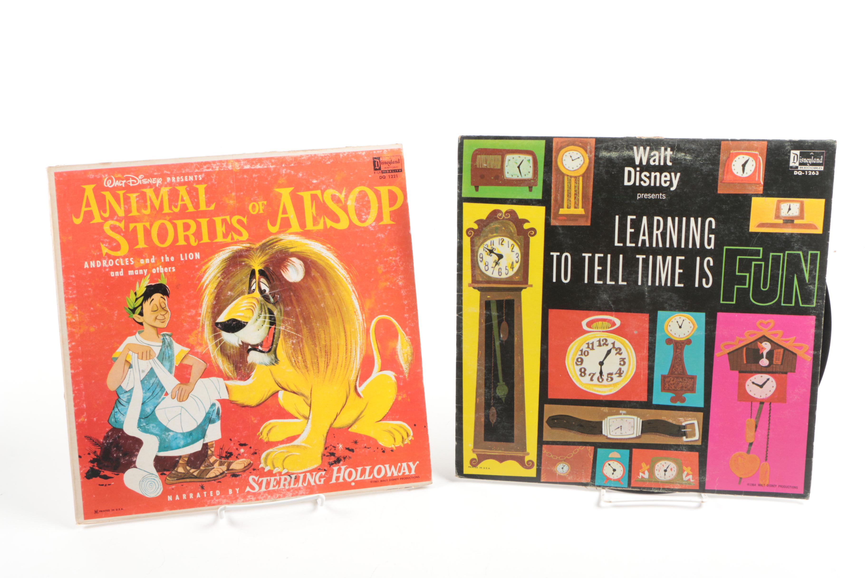 Collection of Vintage Walt Disney Children's Records