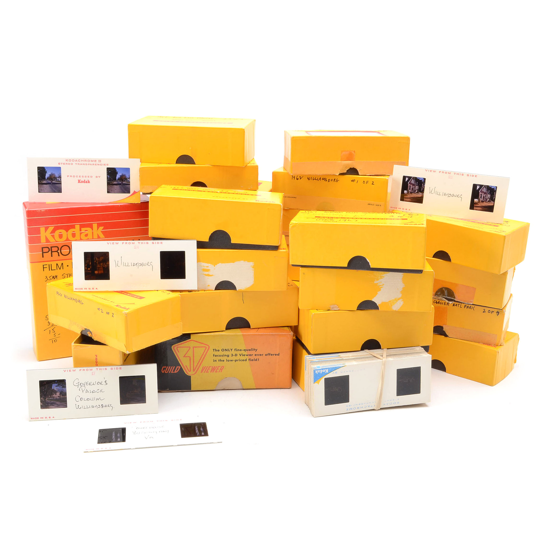 Collection of Vintage Stereoscopic Slides Across the Country with Slide Viewer