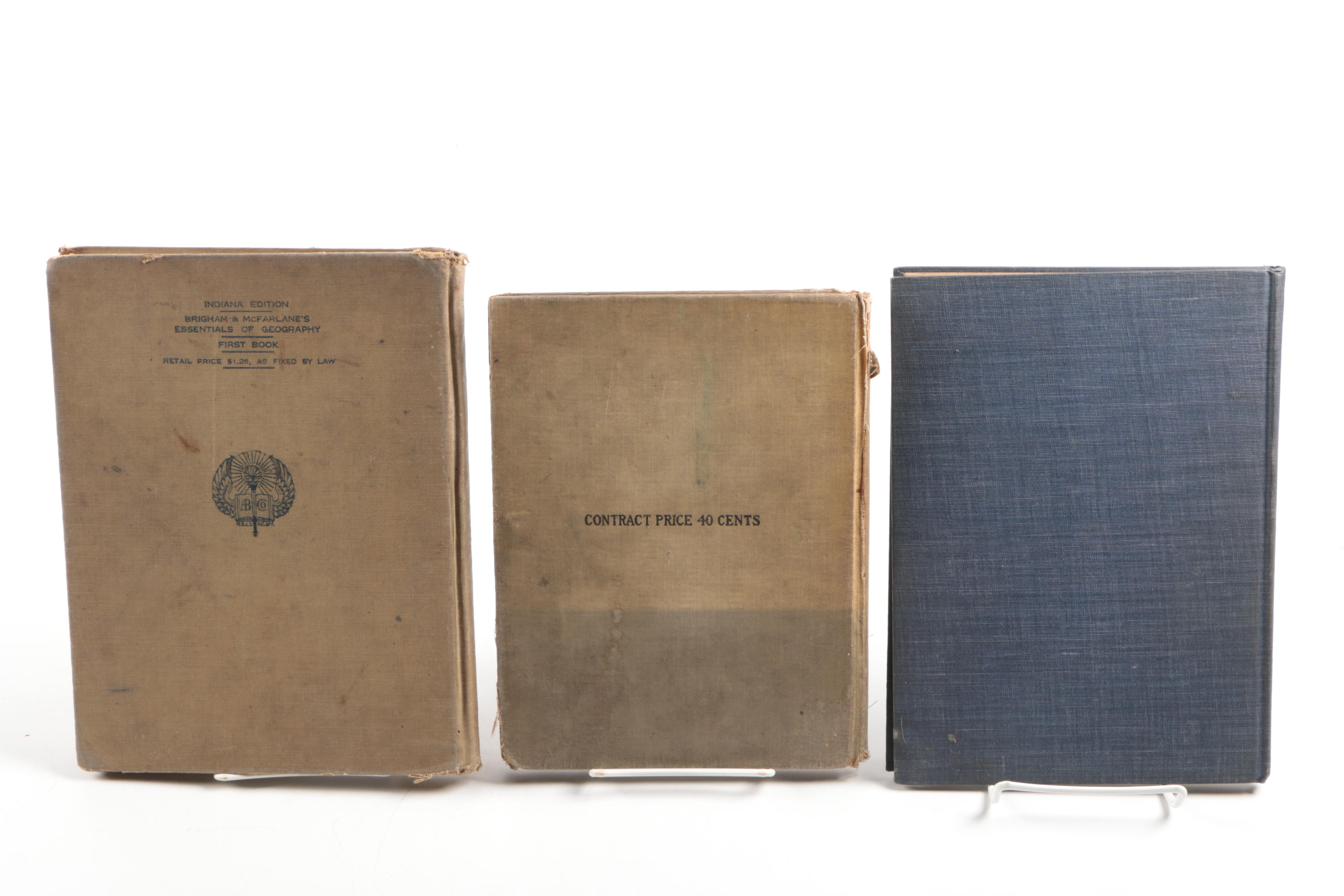 Vintage and Antique Textbooks Including 1909 "Modern Illustrative Bookkeeping"