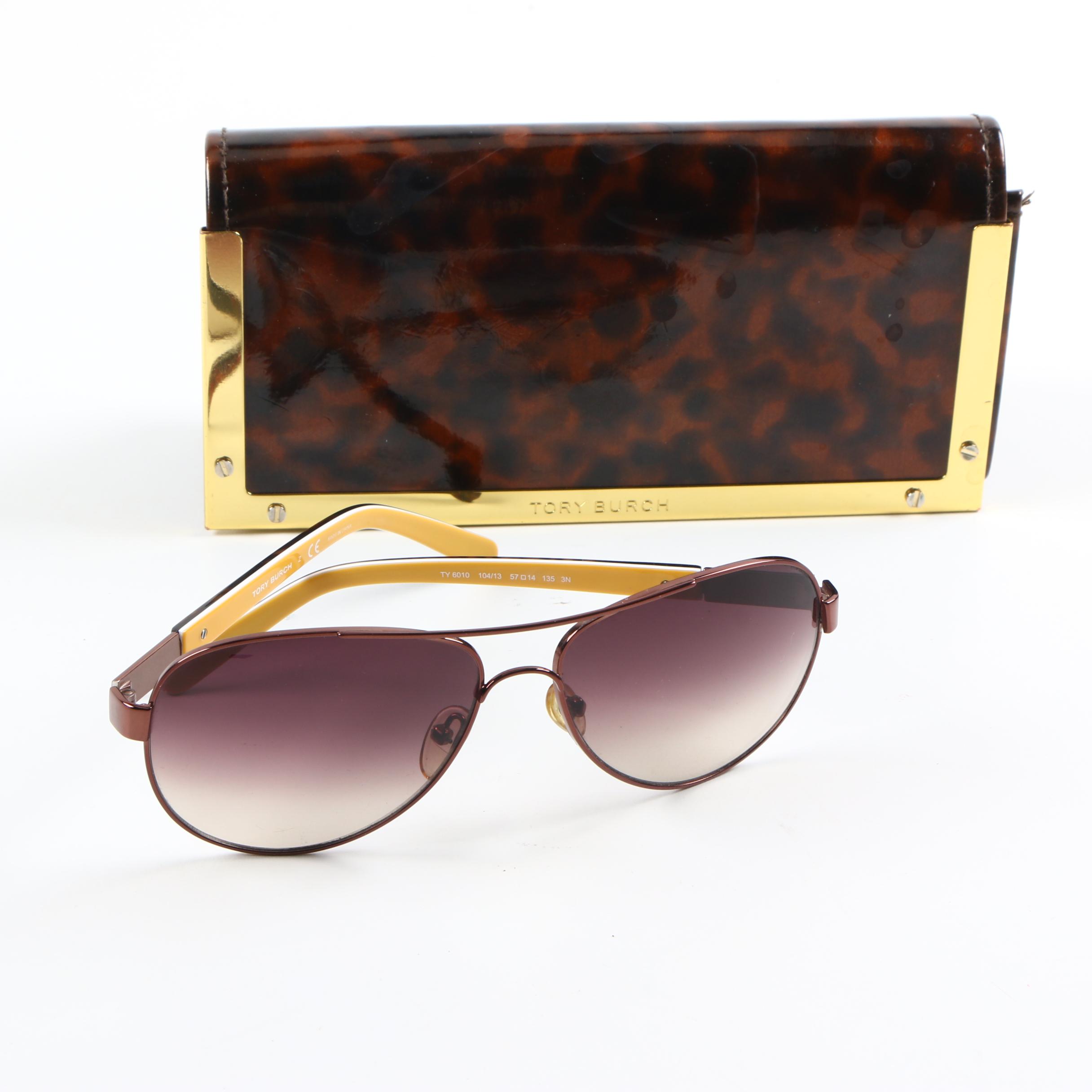 Tory Burch Aviator Sunglasses with Case