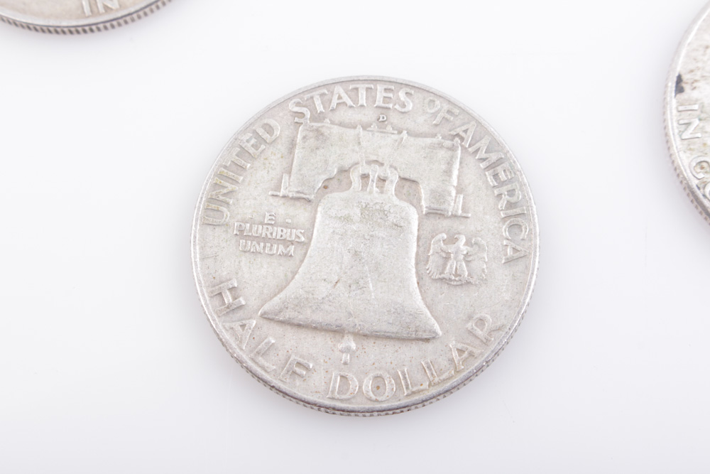 Twenty Silver Composition Franklin Half Dollar Coins