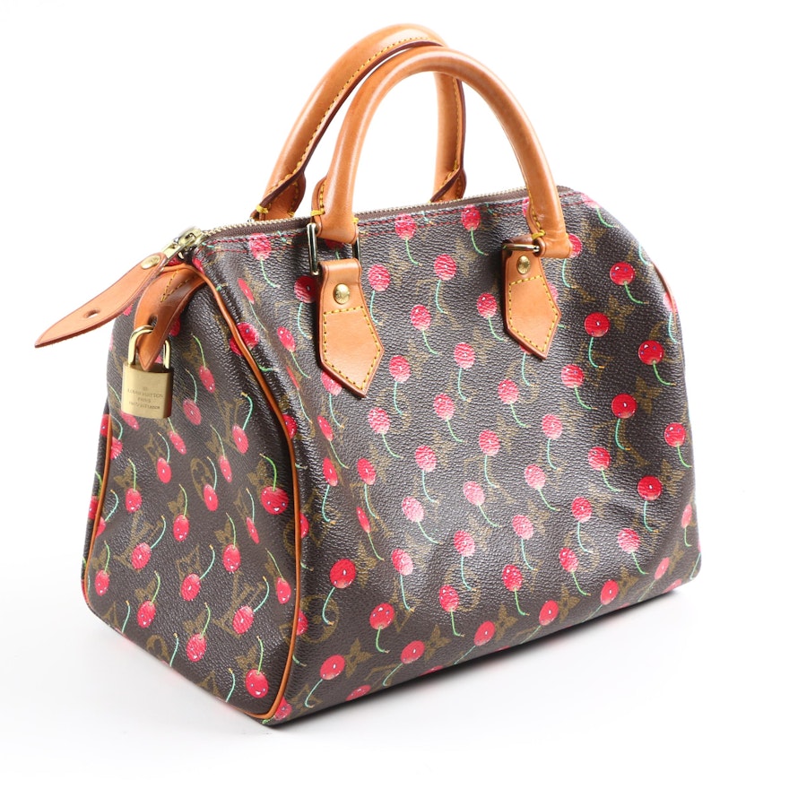 Louis Vuitton Limited Edition Monogram Cerises Cherry Speedy 25