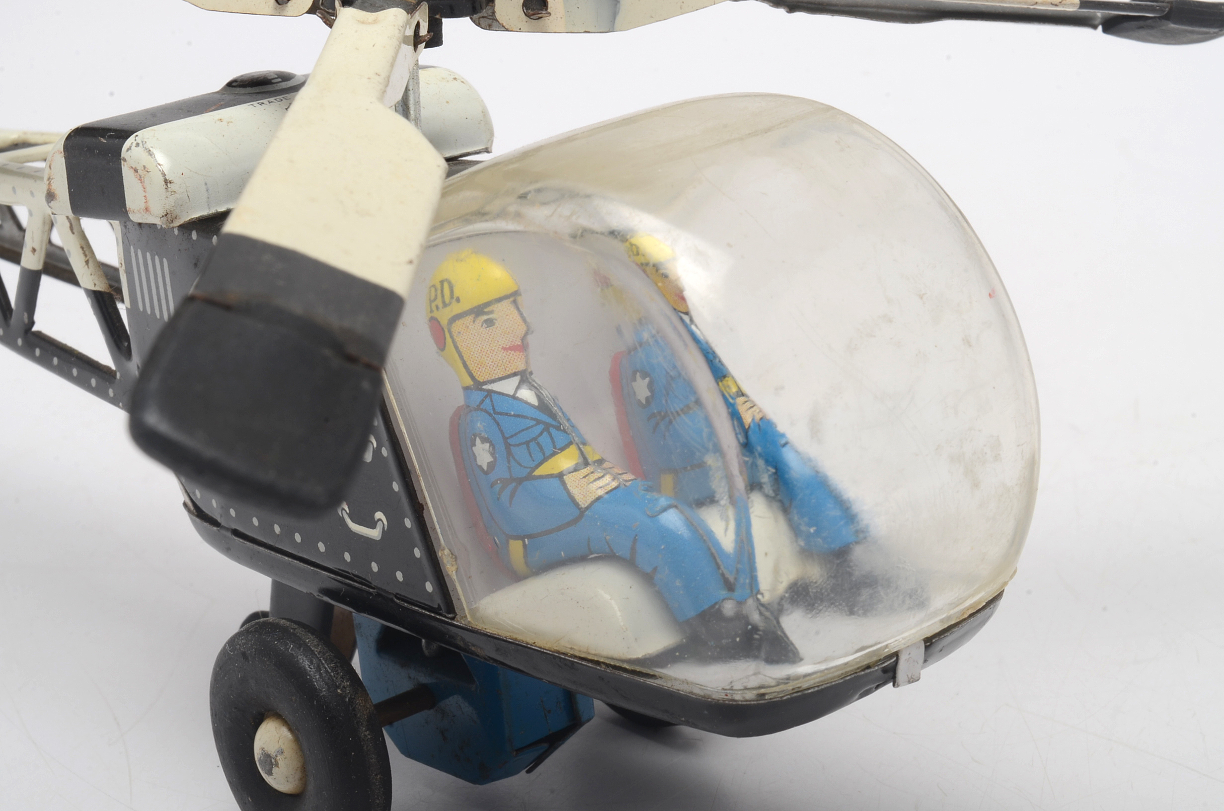 1960s Police Patrol Friction Helicopter and 1978 Twiggy Robot