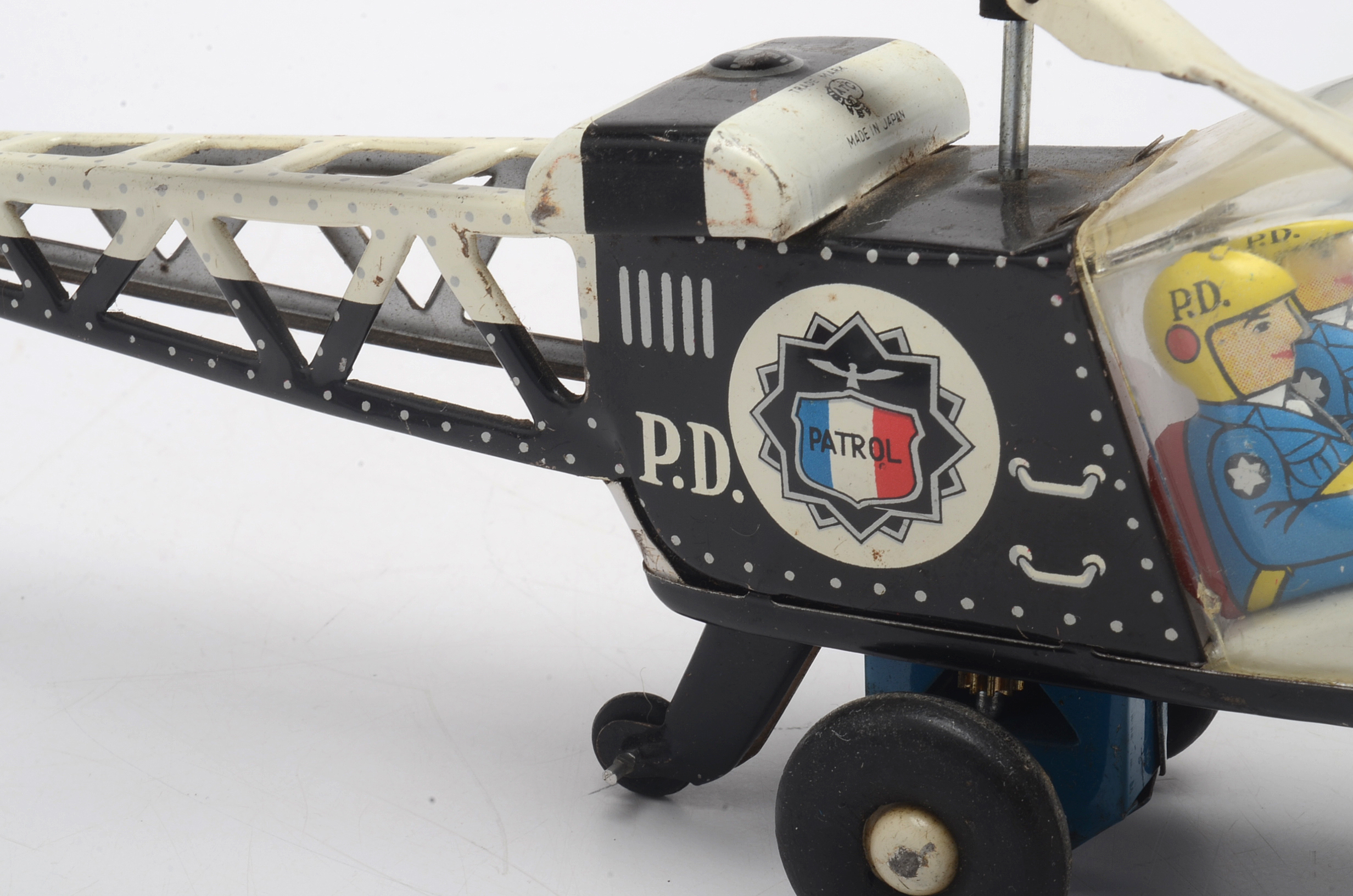 1960s Police Patrol Friction Helicopter and 1978 Twiggy Robot