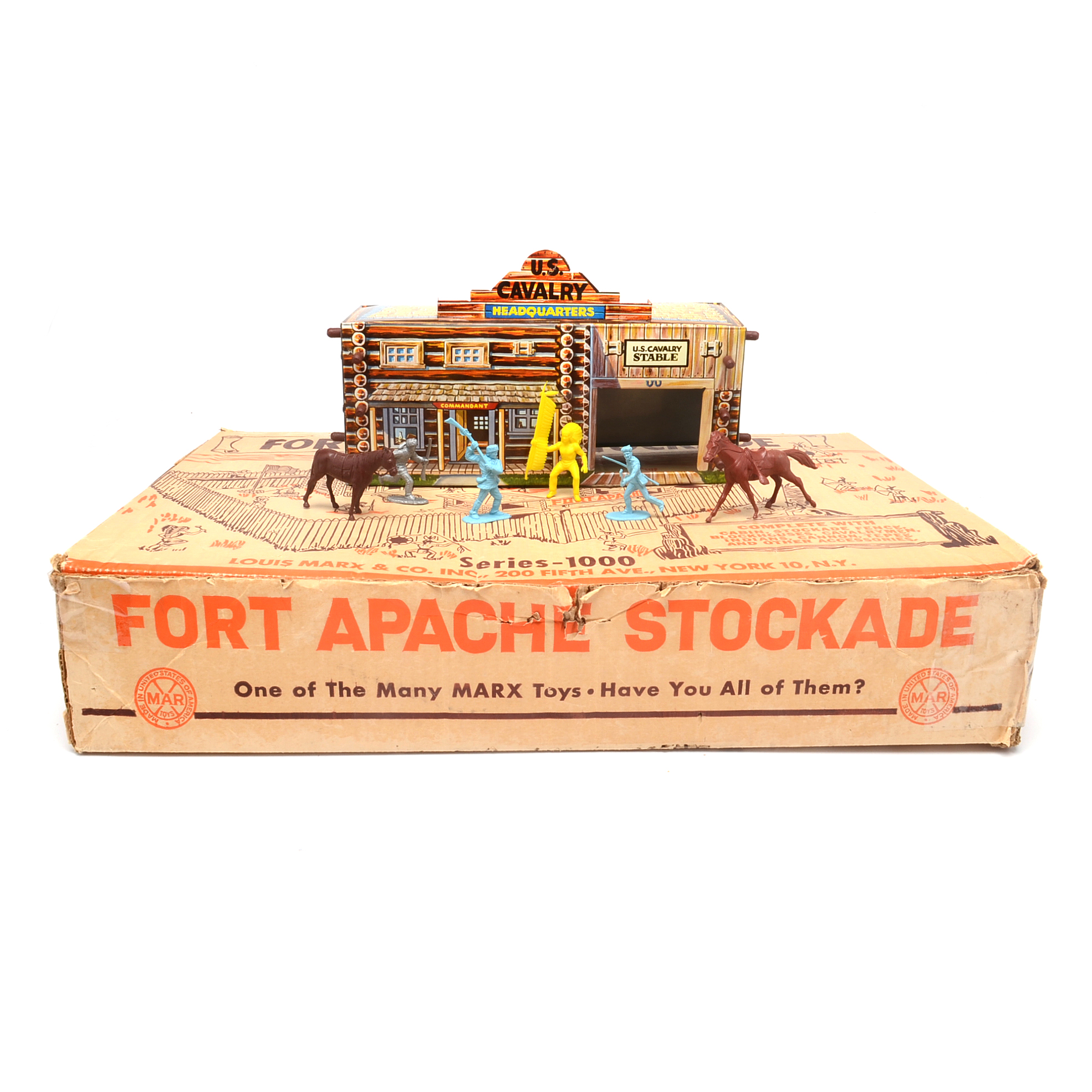 Vintage Marx Toys "Fort Apache Stockade" Play Set In Box