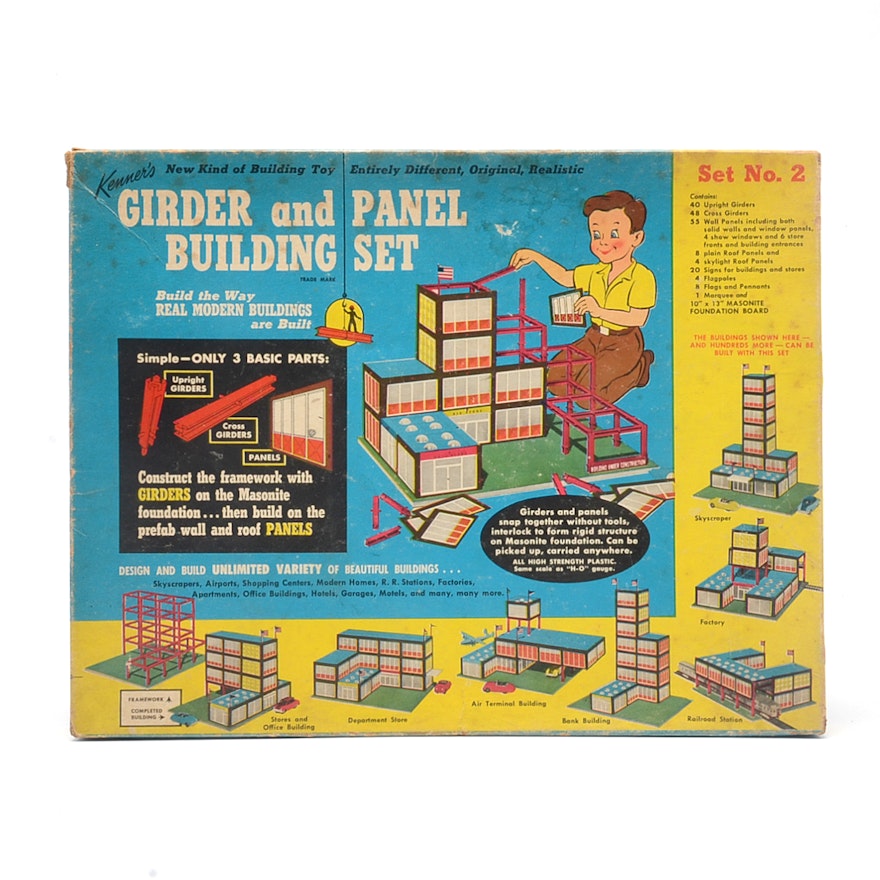 1958 Kenner's Girder and Panel Building Set With Original Box